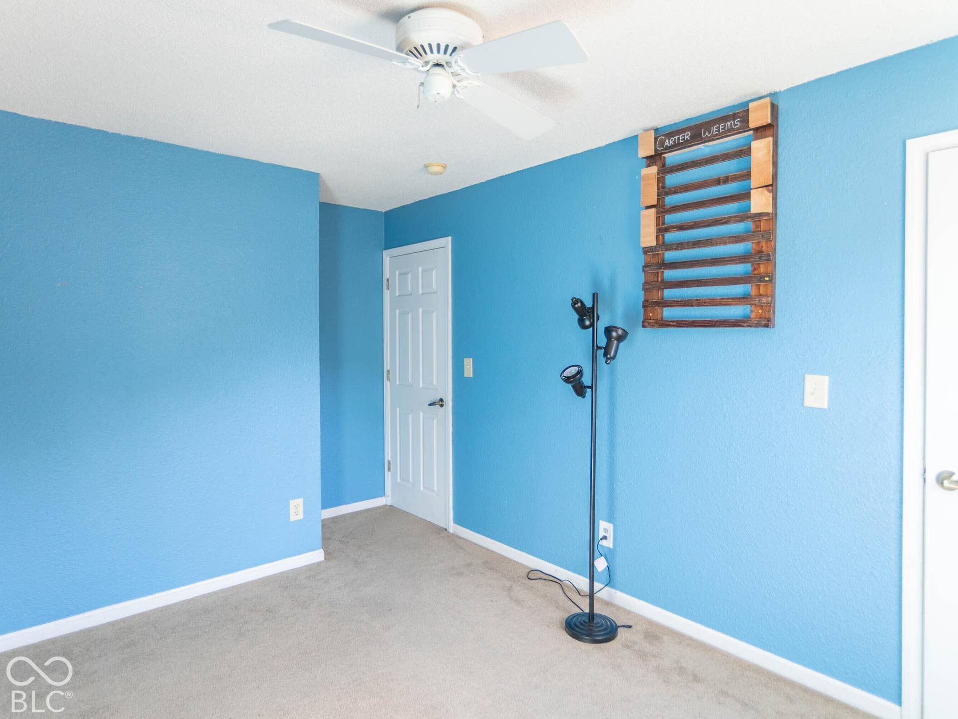 2nd bedroom has overhead ceiling fan, walk-in closet