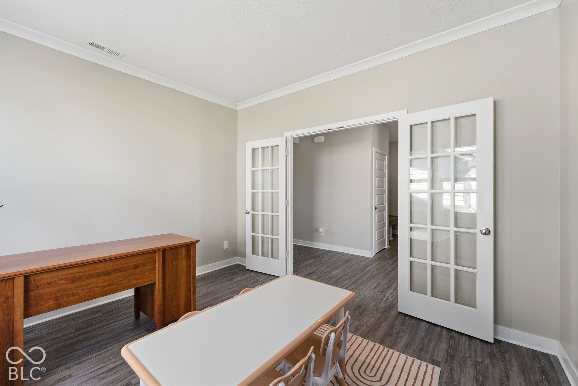Office downstairs with french doors and great natural light!