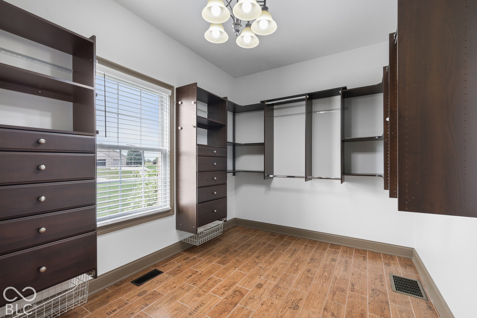 5976 E Holes Crossing Drive, Crawfordsville, IN 47933 PRIMARY CLOSET WITH CUSTOM CABINETRY