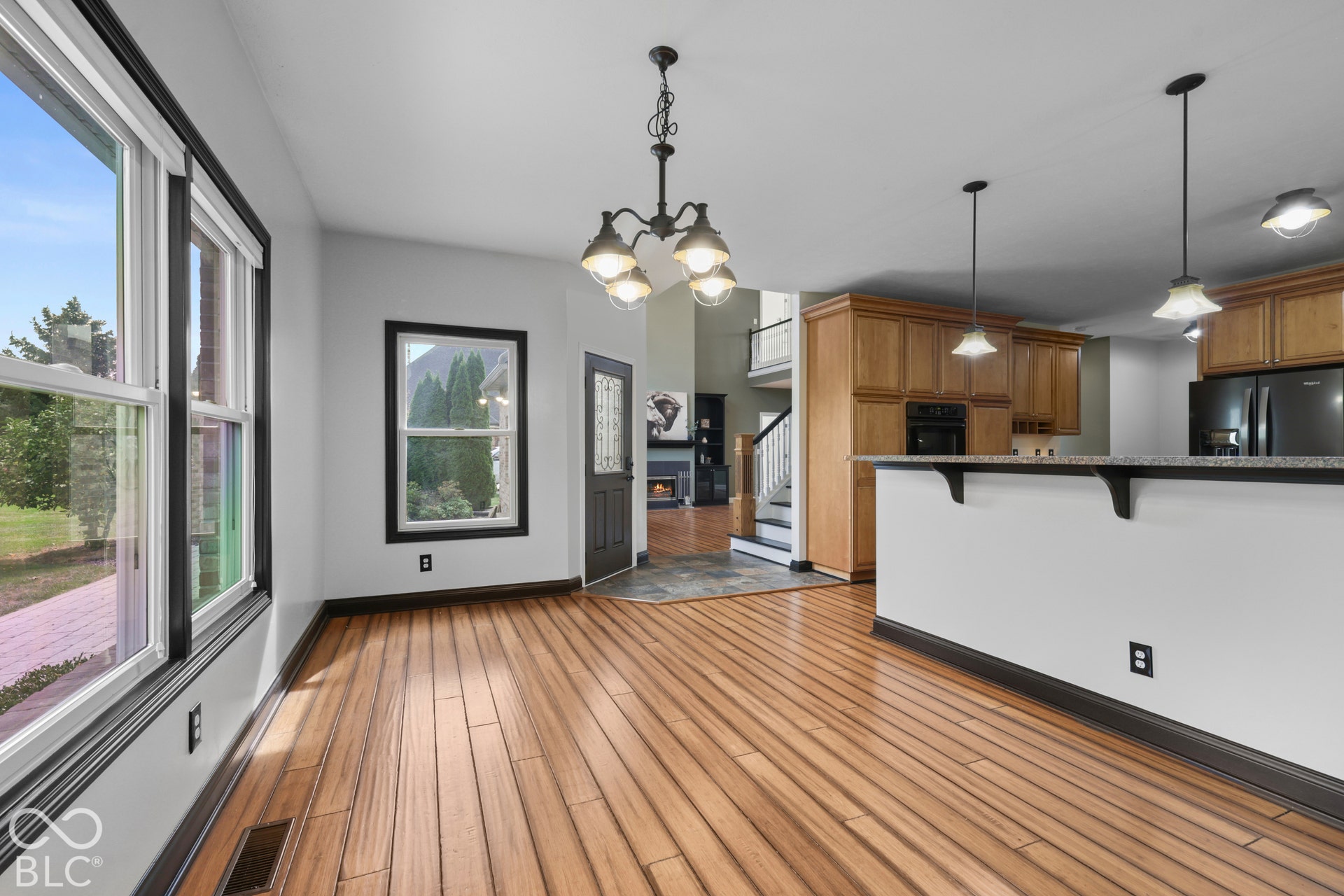 5976 E Holes Crossing Drive, Crawfordsville, IN 47933 BREAKFAST ROOM HAS BEAUTIFUL VIEW VIEW OF BACKYARD AND GOLF COURSE