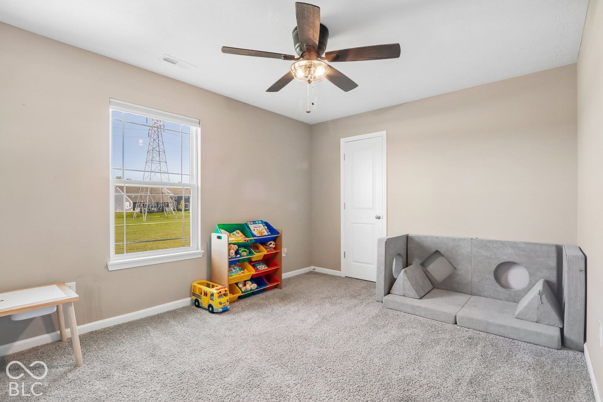 Bedroom 4 of 4 - updated ceiling fan and custom black-out blinds