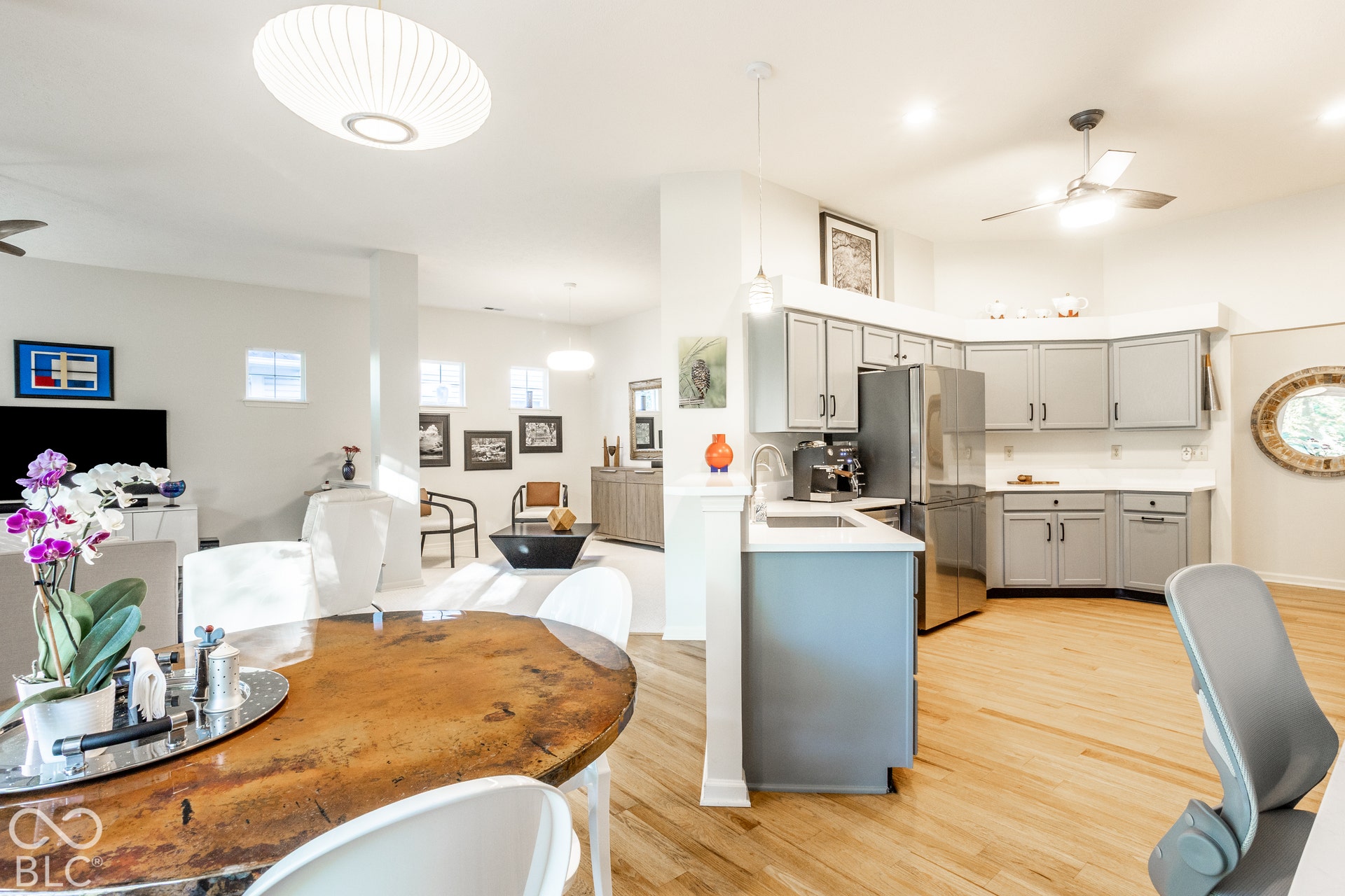 Renovated kitchen with all new SS appliances, Quartz countertops, freshly updated cabinets with new hardware