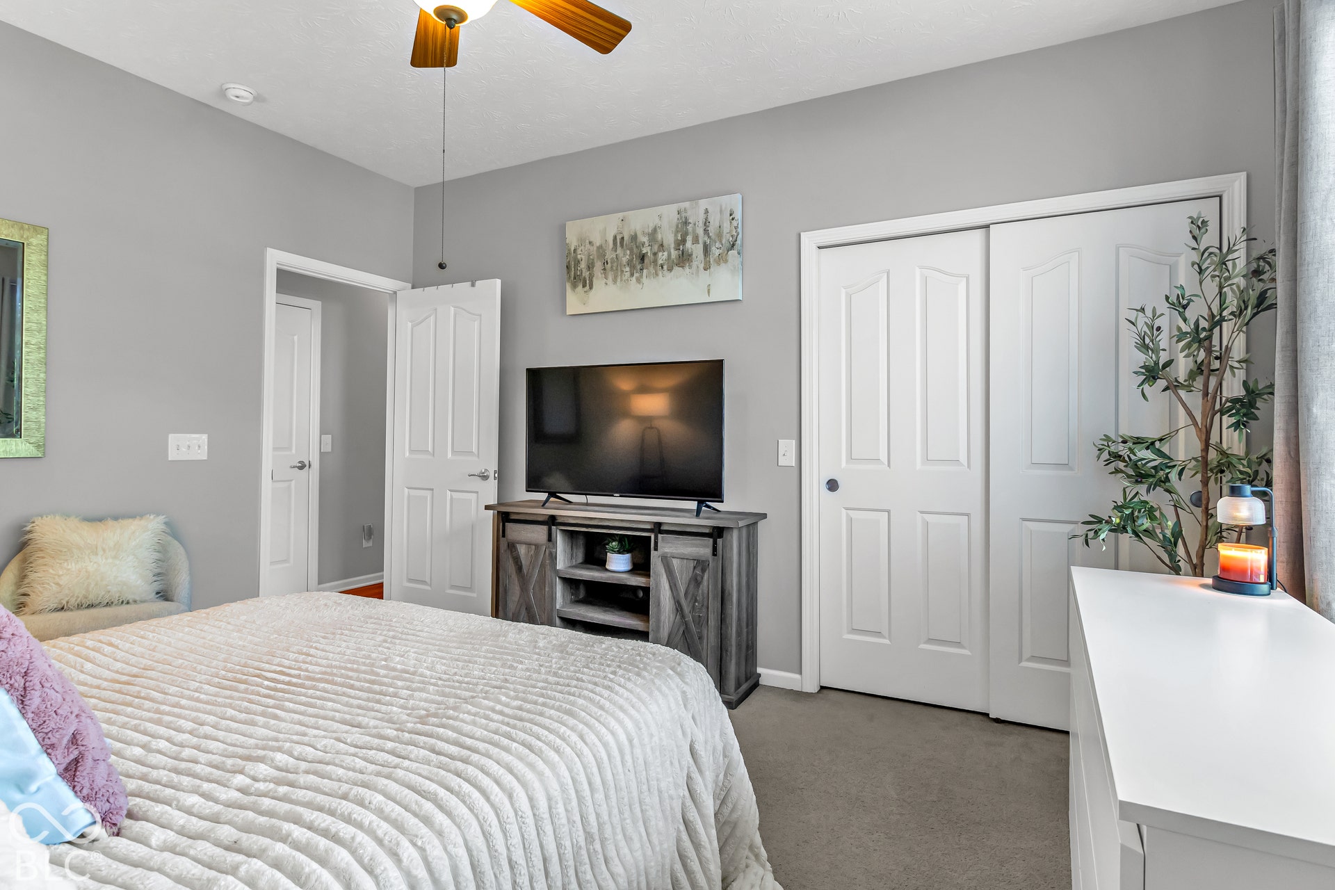 Bedroom #2 provides plenty of room for additional furniture.