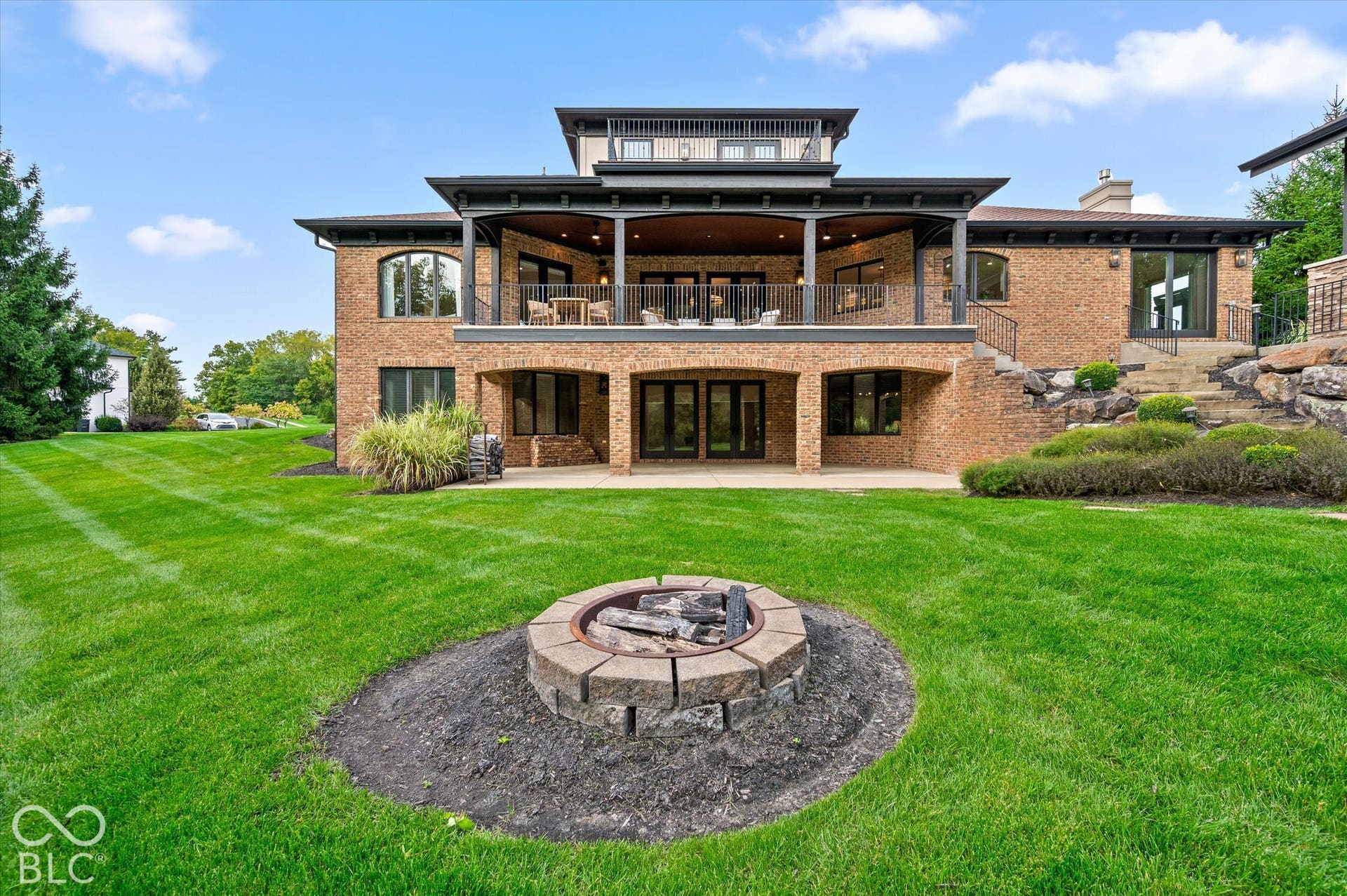 Brick exterior with a multi-level design