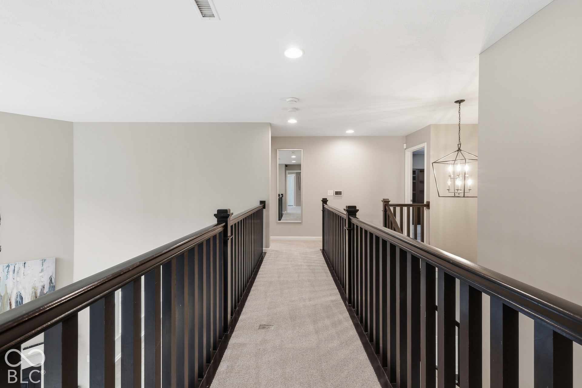 Hallway with overlooking the open great room