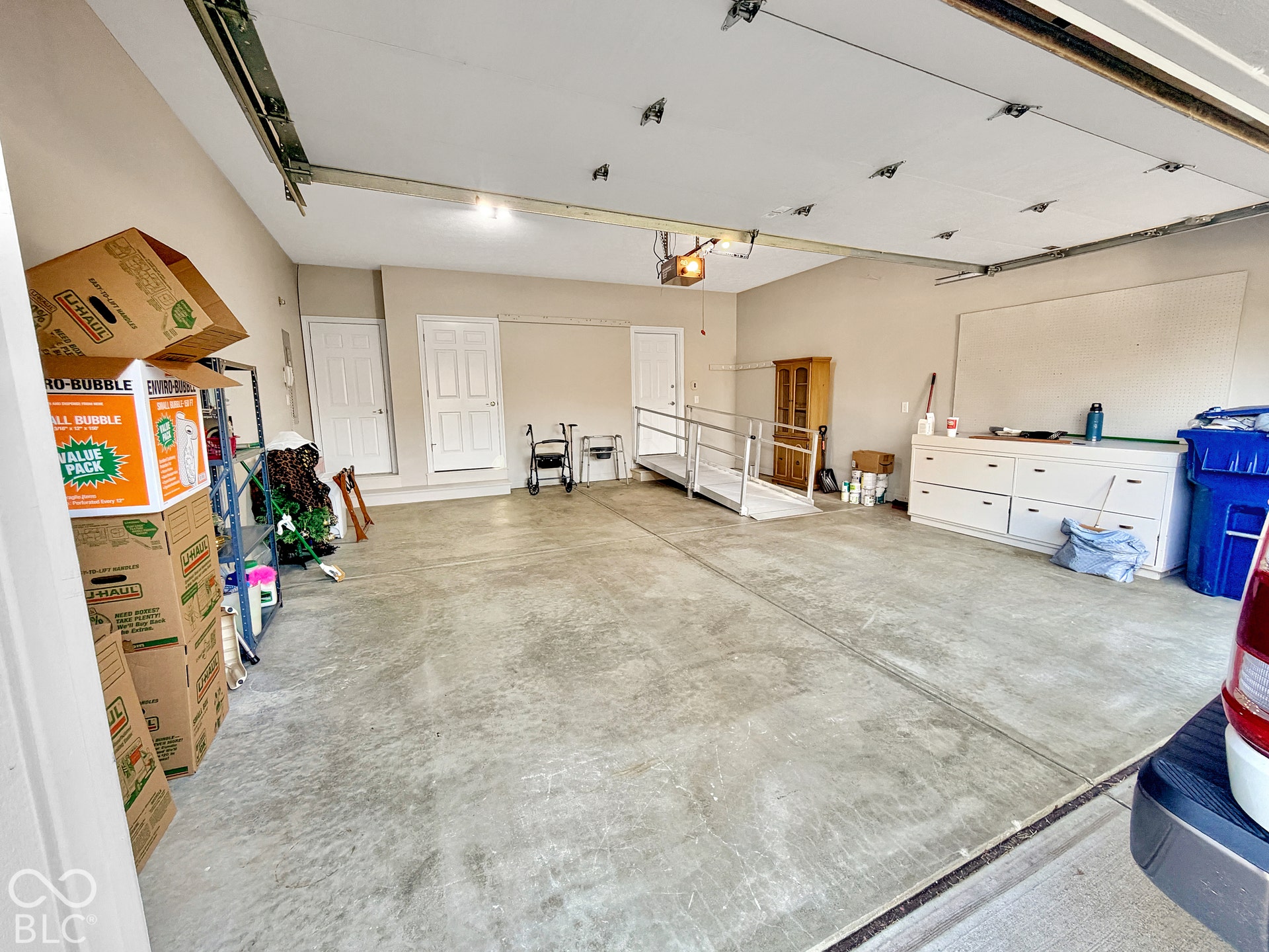 Finished and insulated garage.