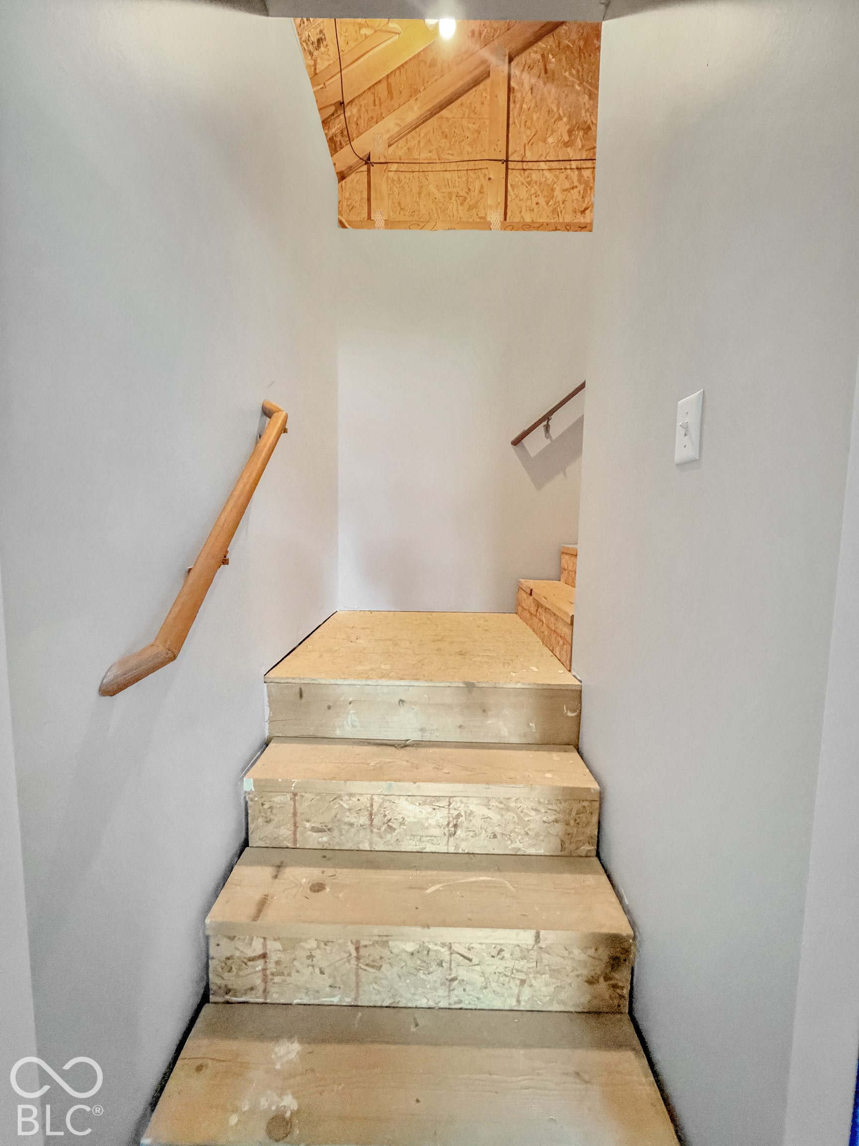 Convenient walk up attic.