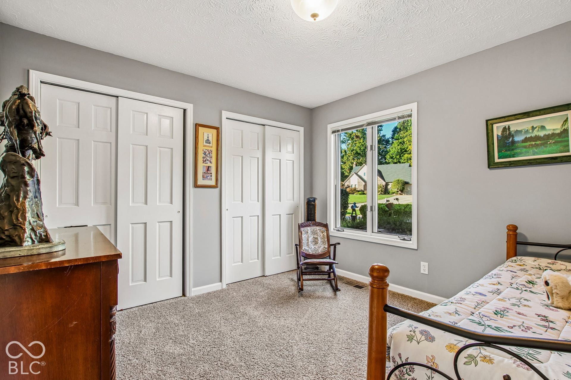 View of updated 2nd Bedroom with 2 FULL closets