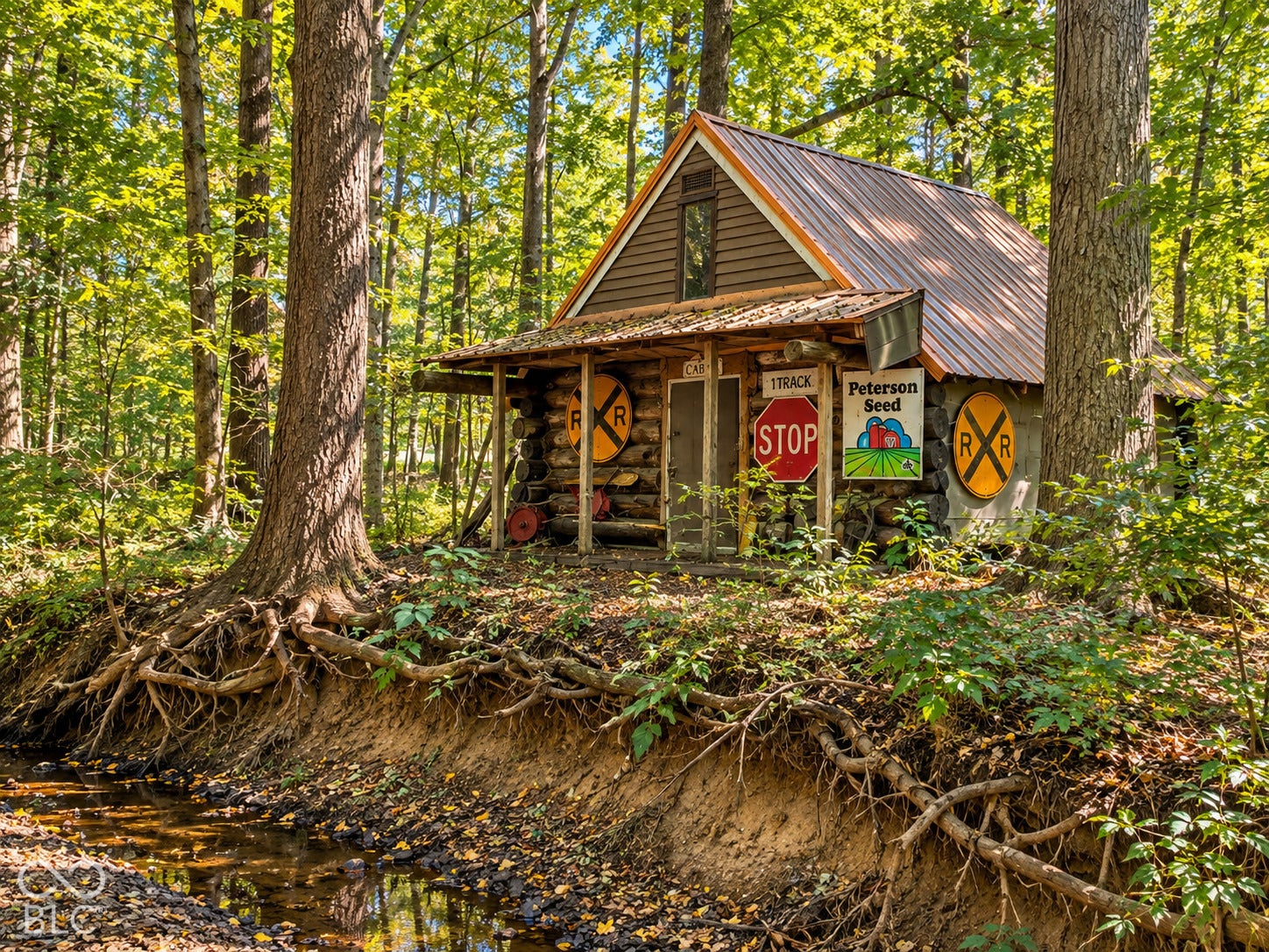 3680 S State Road 75, Coatesville, IN 46121 Log cabin structure with a gable roof and wood siding accents