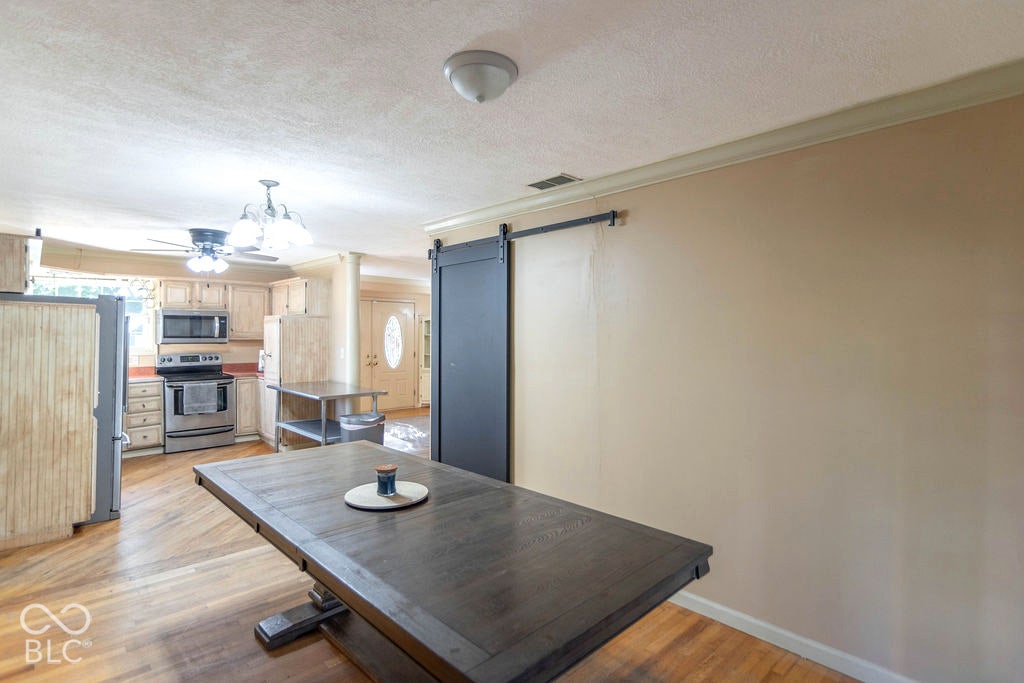 Wood-finish flooring throughout