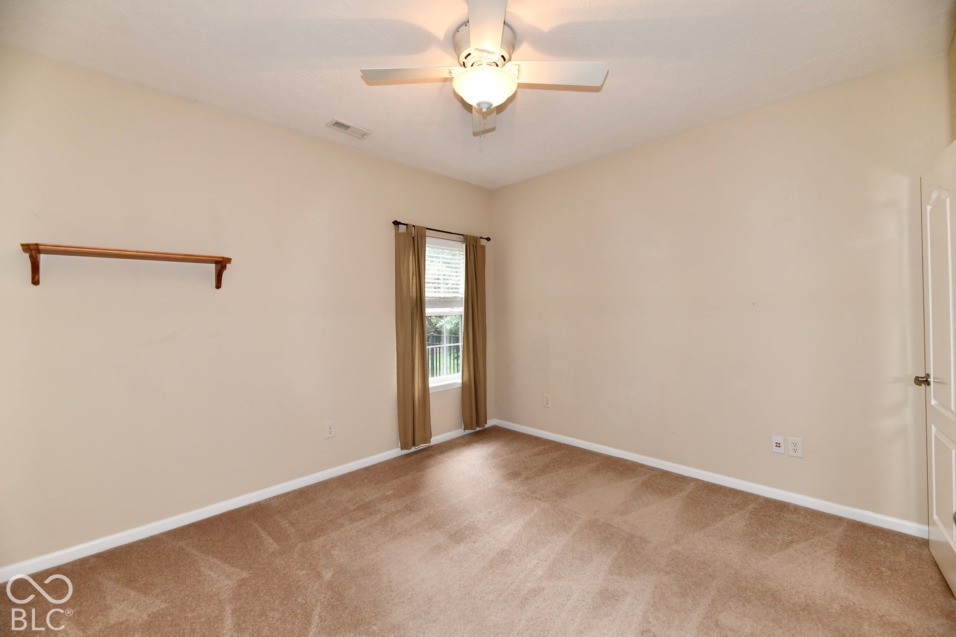 3rd Bedroom - carpeted, natural light and reach in closet, ceiling fan