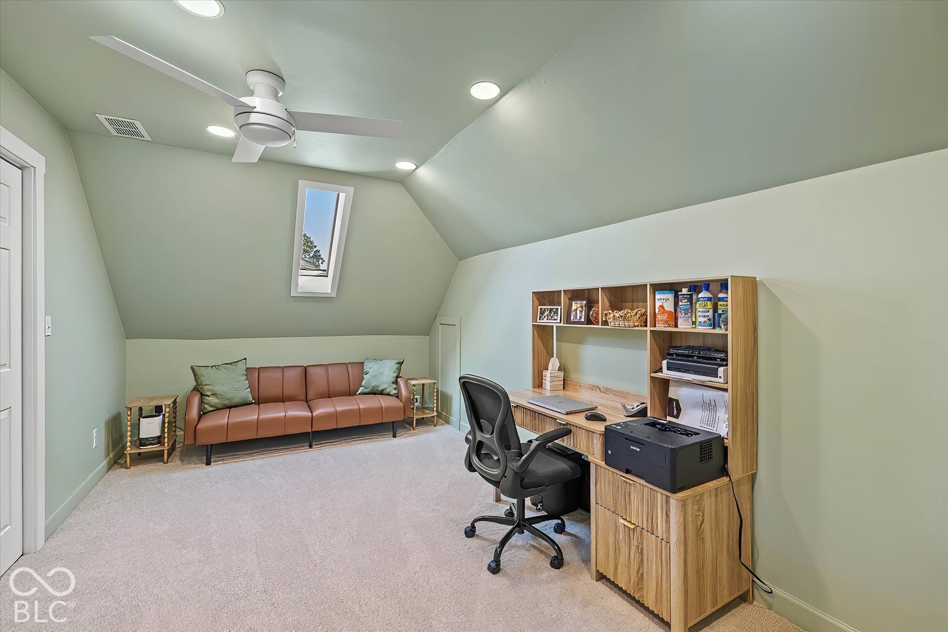 Flex space off bedroom- Playroom? Office? Yoga room? You name it! Ceiling fan, window, and closet space!