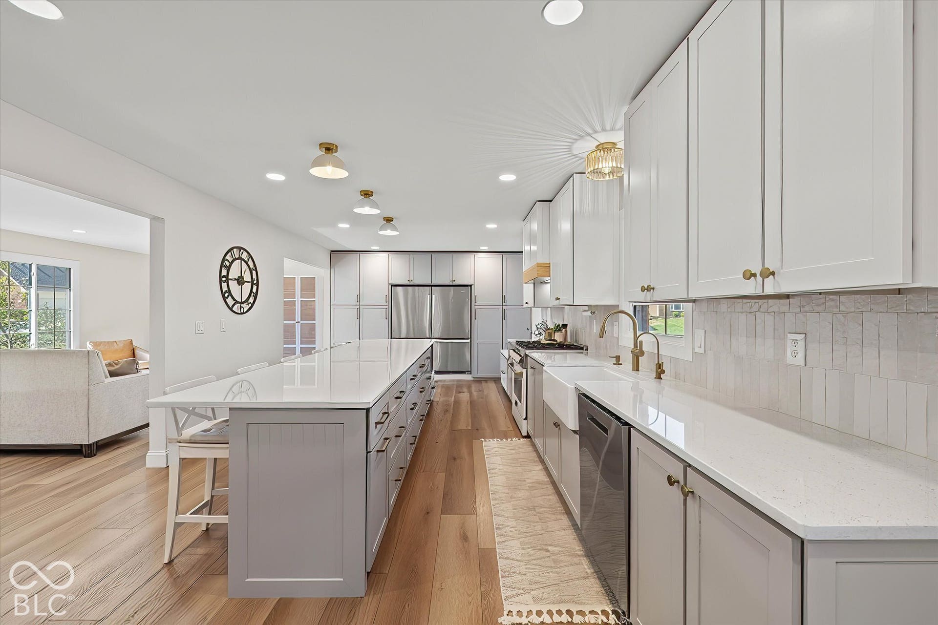 So much storage space and countertop area! Did you notice the TWO full-sized Refrigerator / Freezers?