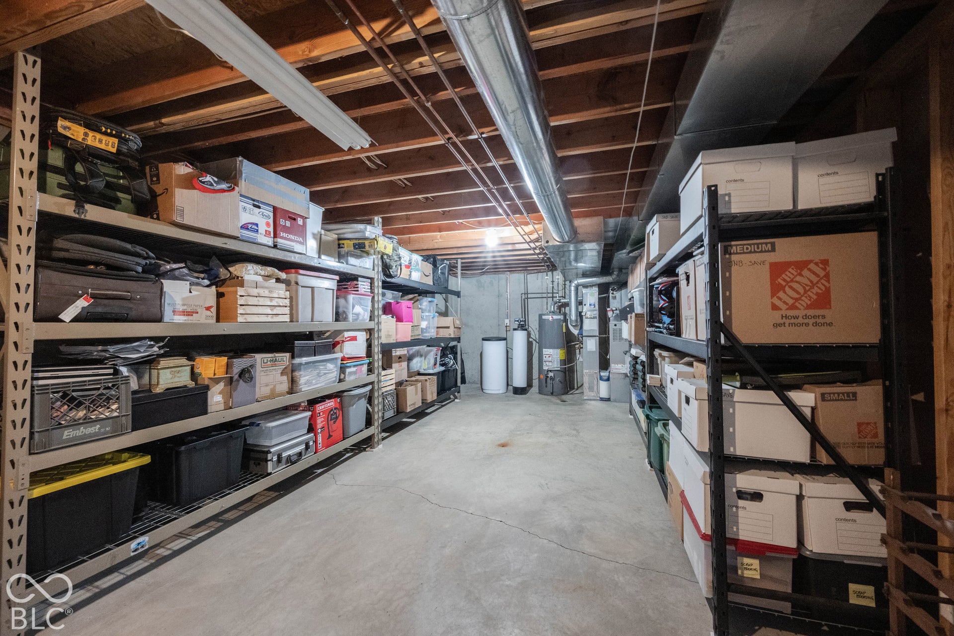Loads of storage in the basement