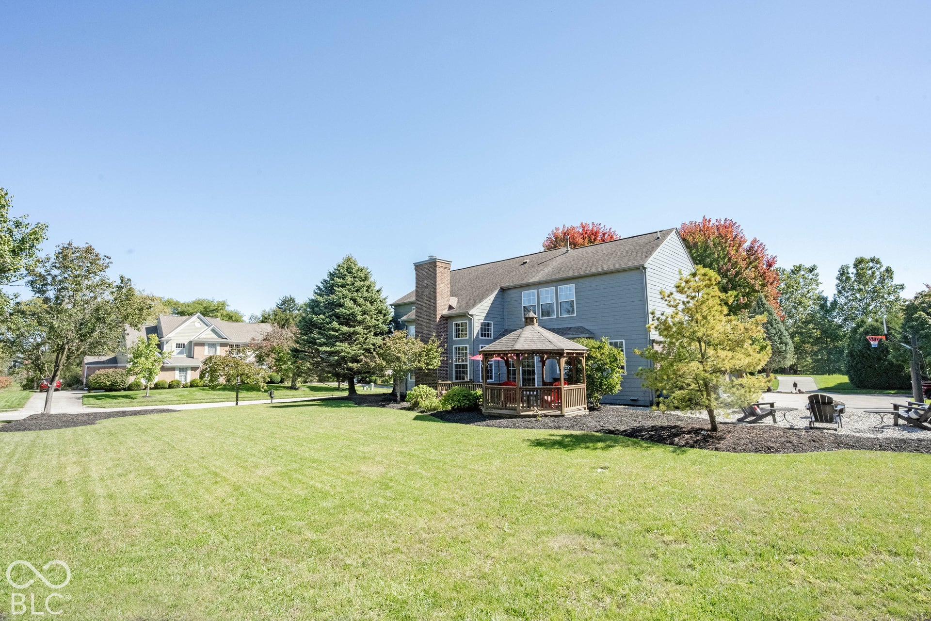 Large backyard.