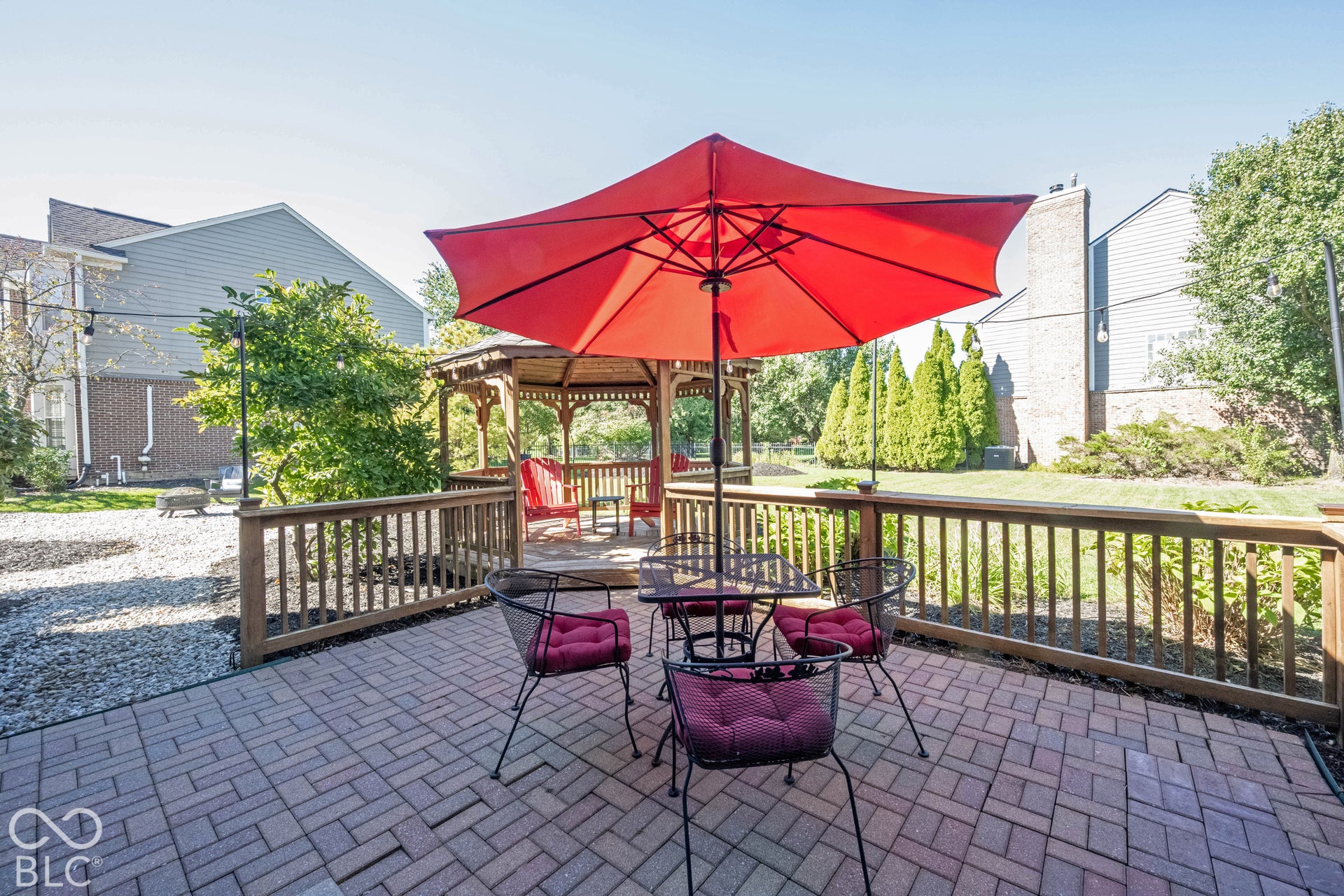 Brick paver patio.