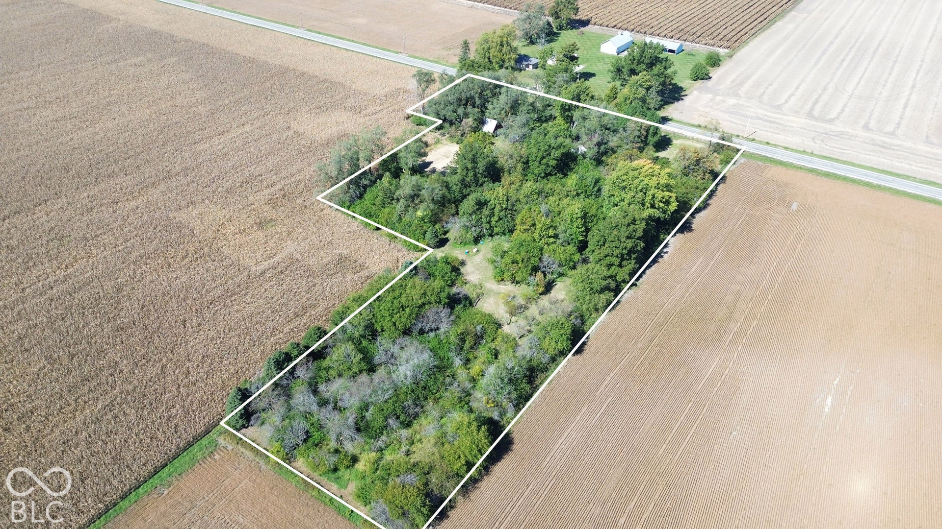 Overview of building lot from Southeast