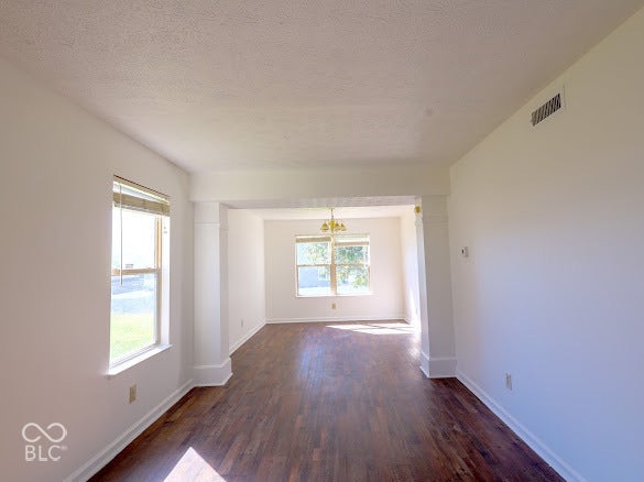 Wood-finish flooring throughout