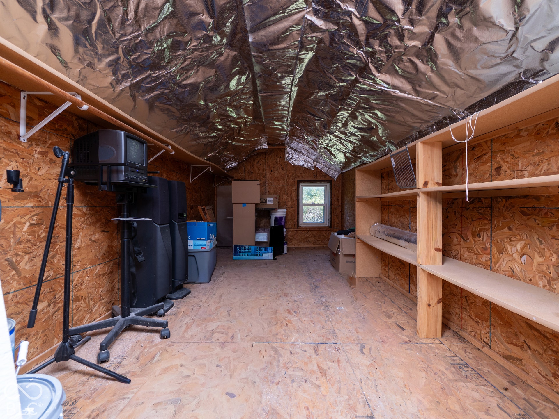 Unfinished attic space - perfect space to add an upstairs bath!
