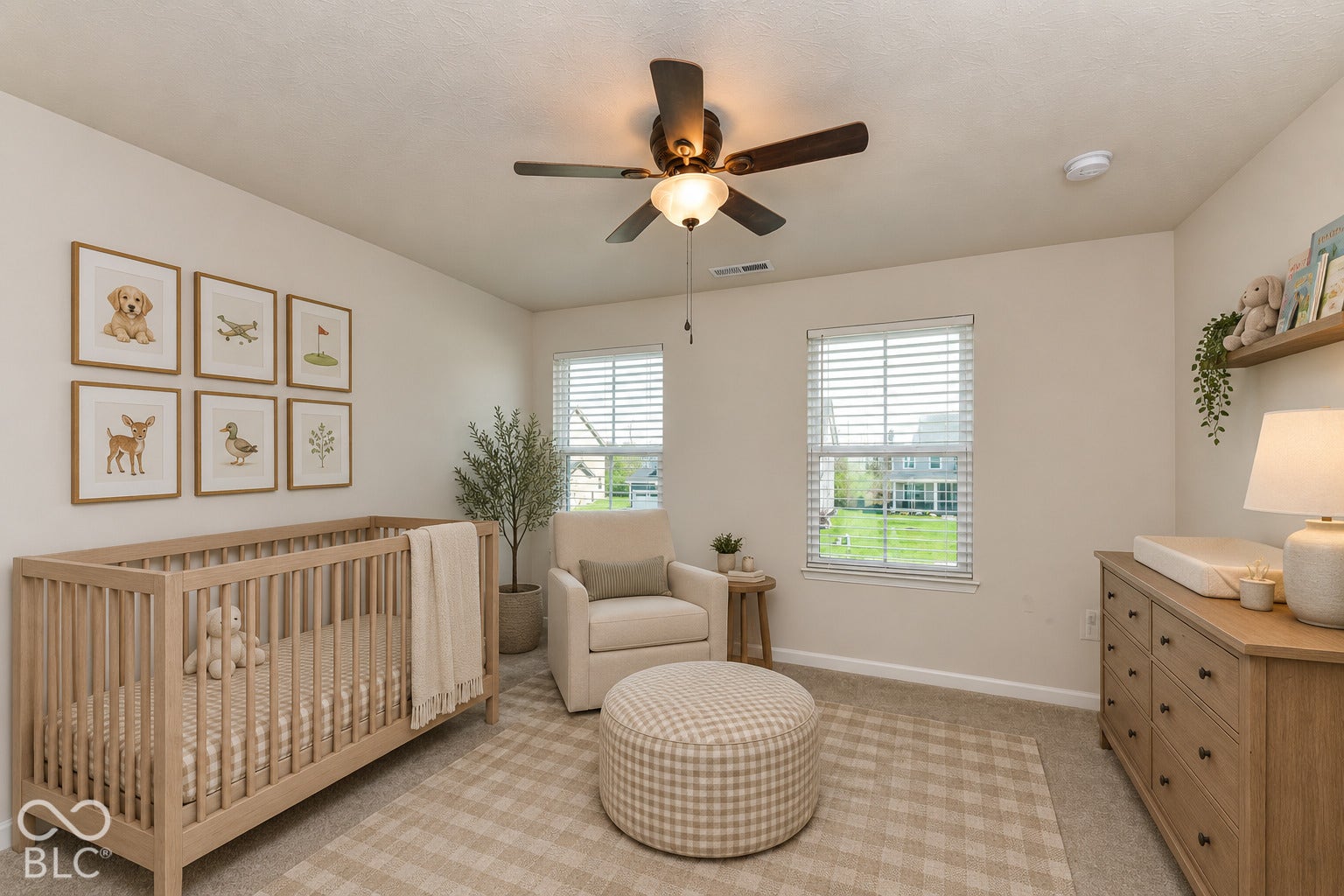 2642 Krasner Drive, Brownsburg, IN 46112 Virtually Altered - Bedroom 3. Virtually Staged.