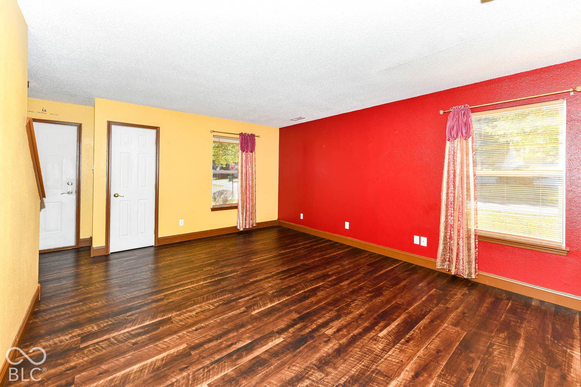 Wood-finish flooring throughout