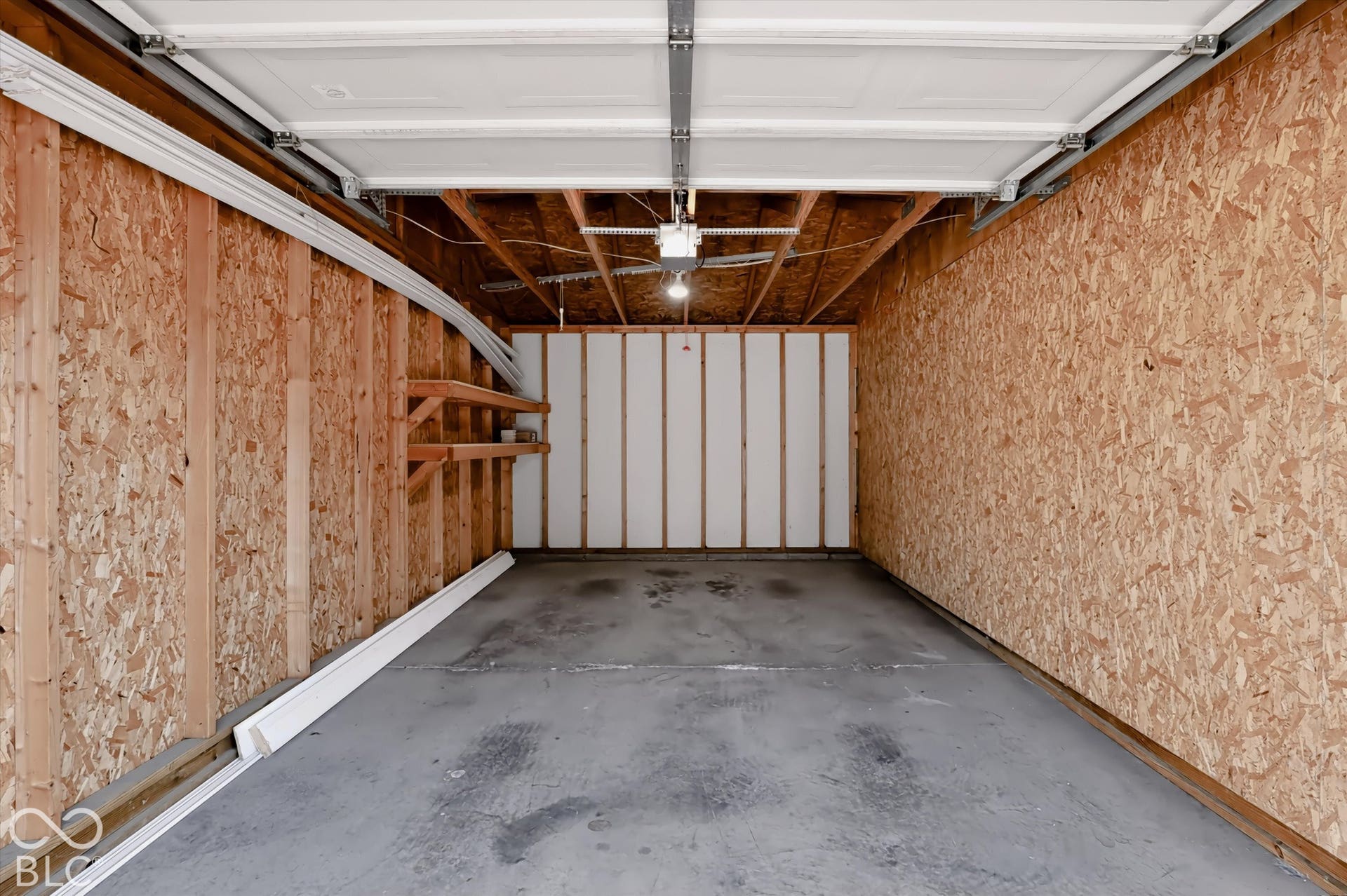 Interior of Garage. You can gain access with Garage Door Opener.