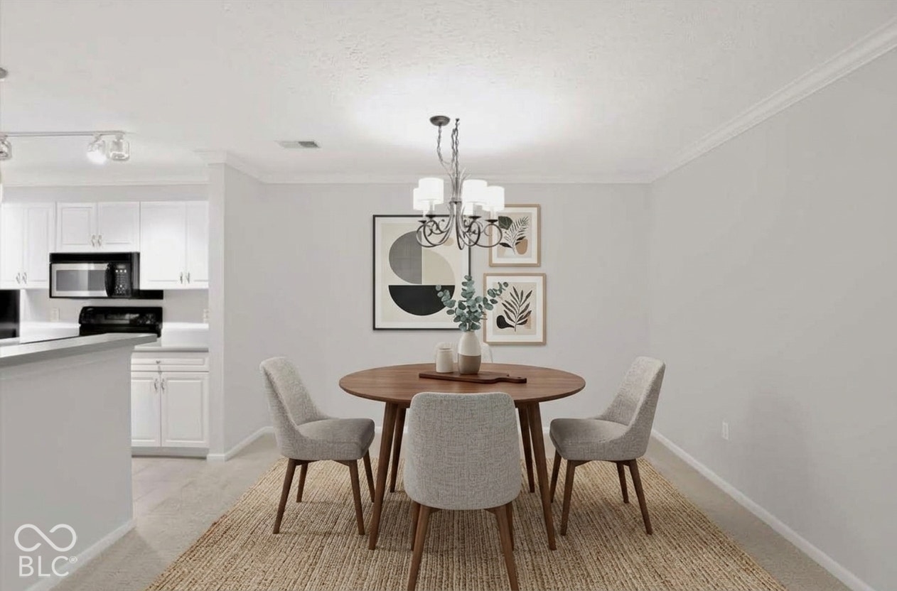 VIRTUALLY STAGED TO SEE WHAT FURNITURE WOULD LOOK LIKE IN THE SPACE.