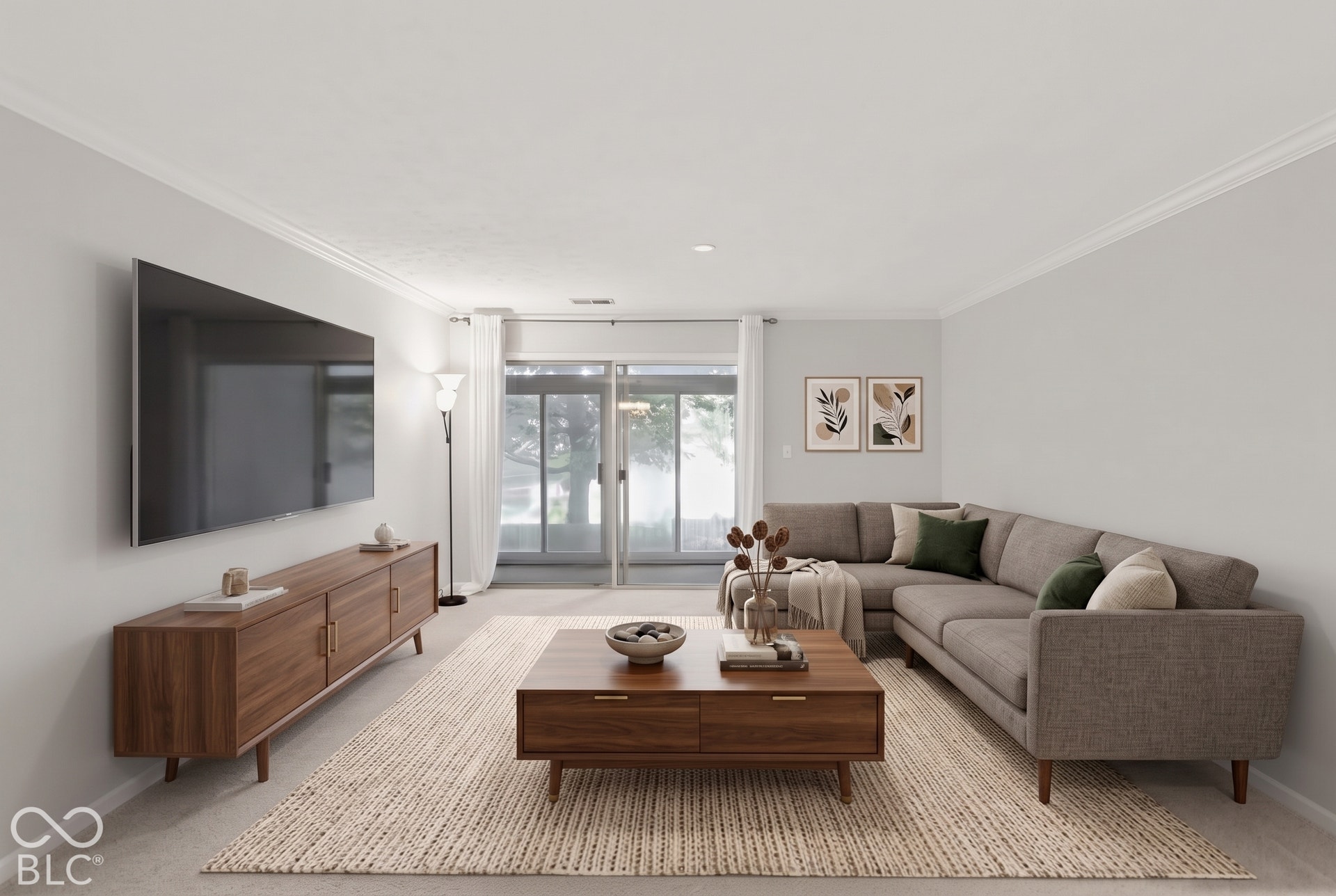 VIRTUALLY STAGED TO SEE WHAT FURNITURE WOULD LOOK LIKE IN THE SPACE.