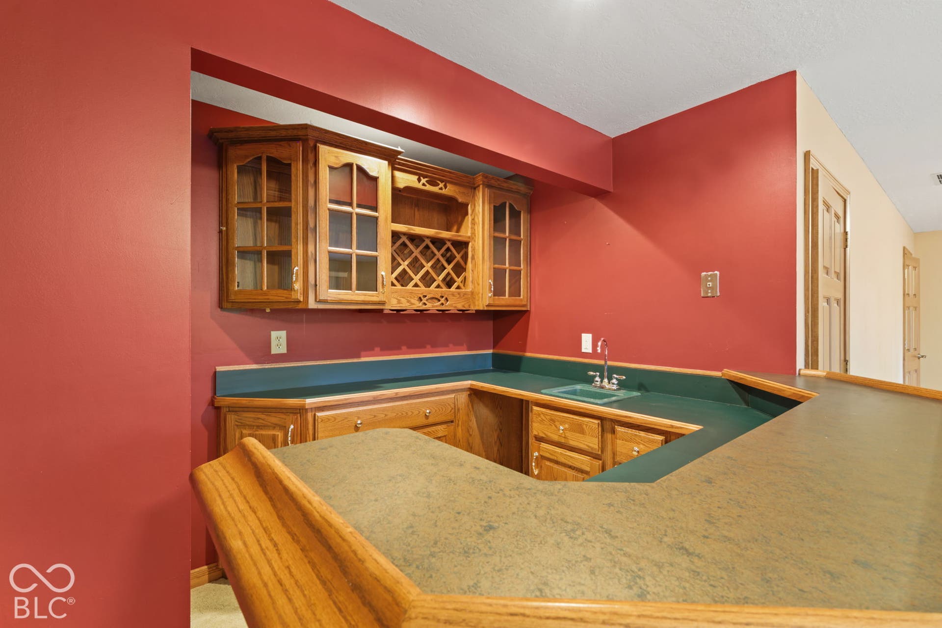 Oversized Wet Bar in Basement
