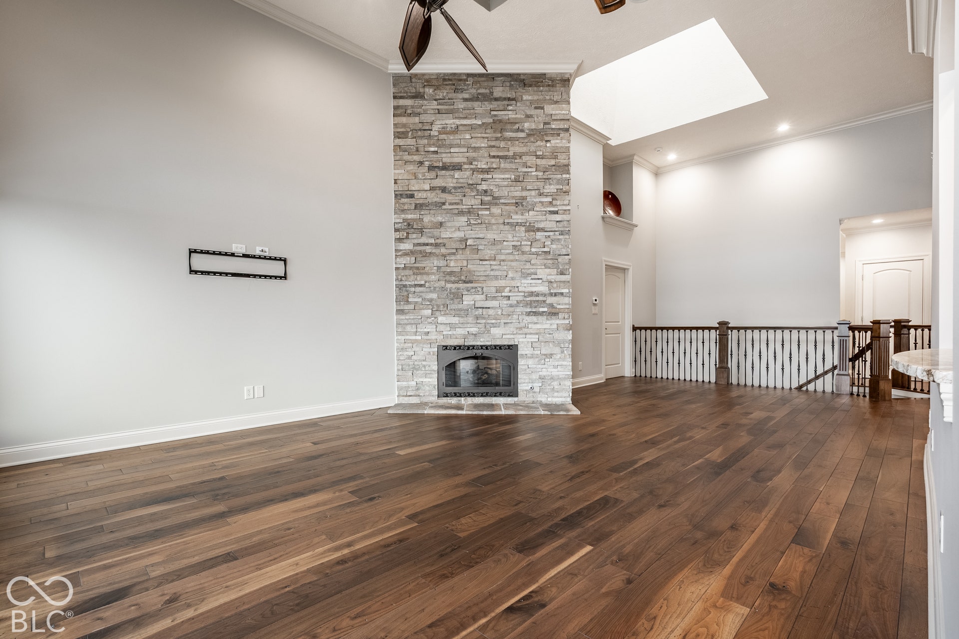 Great Room with Walnut Flooring