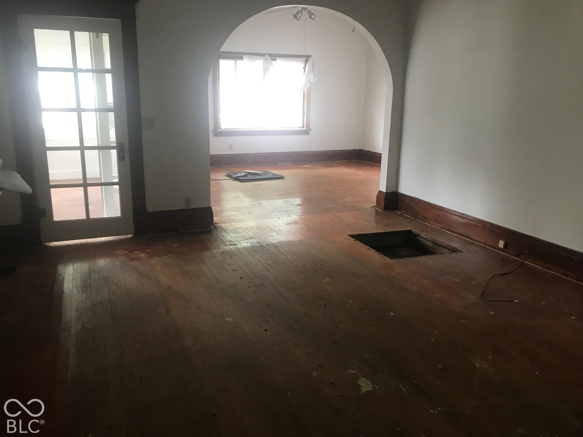 Hardwoods as they looked prior to carpet.