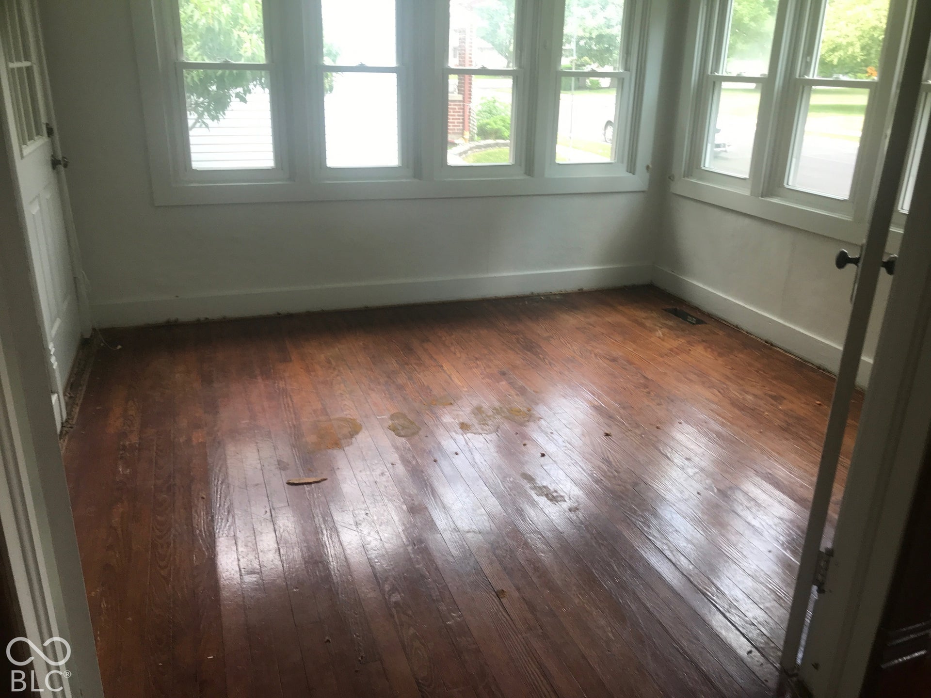 Hardwoods as they looked prior to carpet.