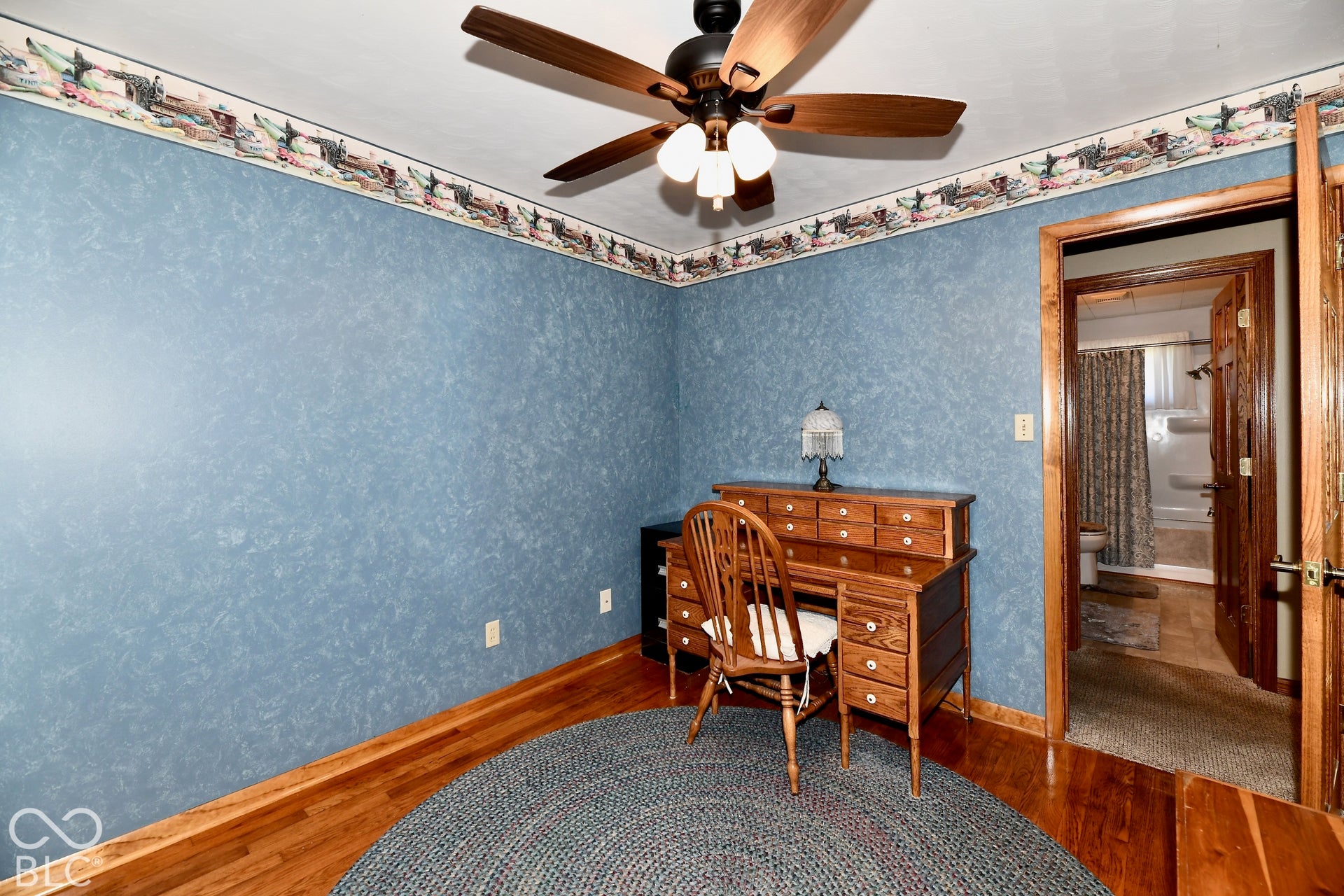 Bedroom 2 with refinished hardwood floors