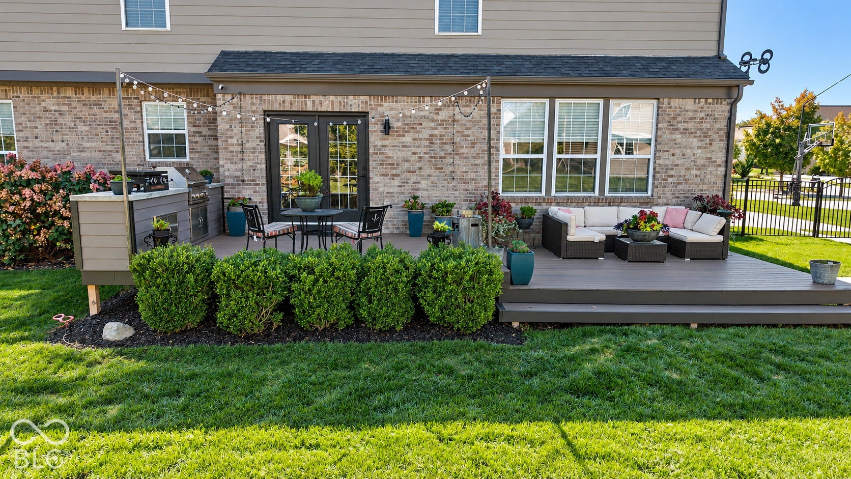 15356 Ackerley Drive, Fishers, IN 46040 Expansive rear deck with multi-level design and direct access through double doors