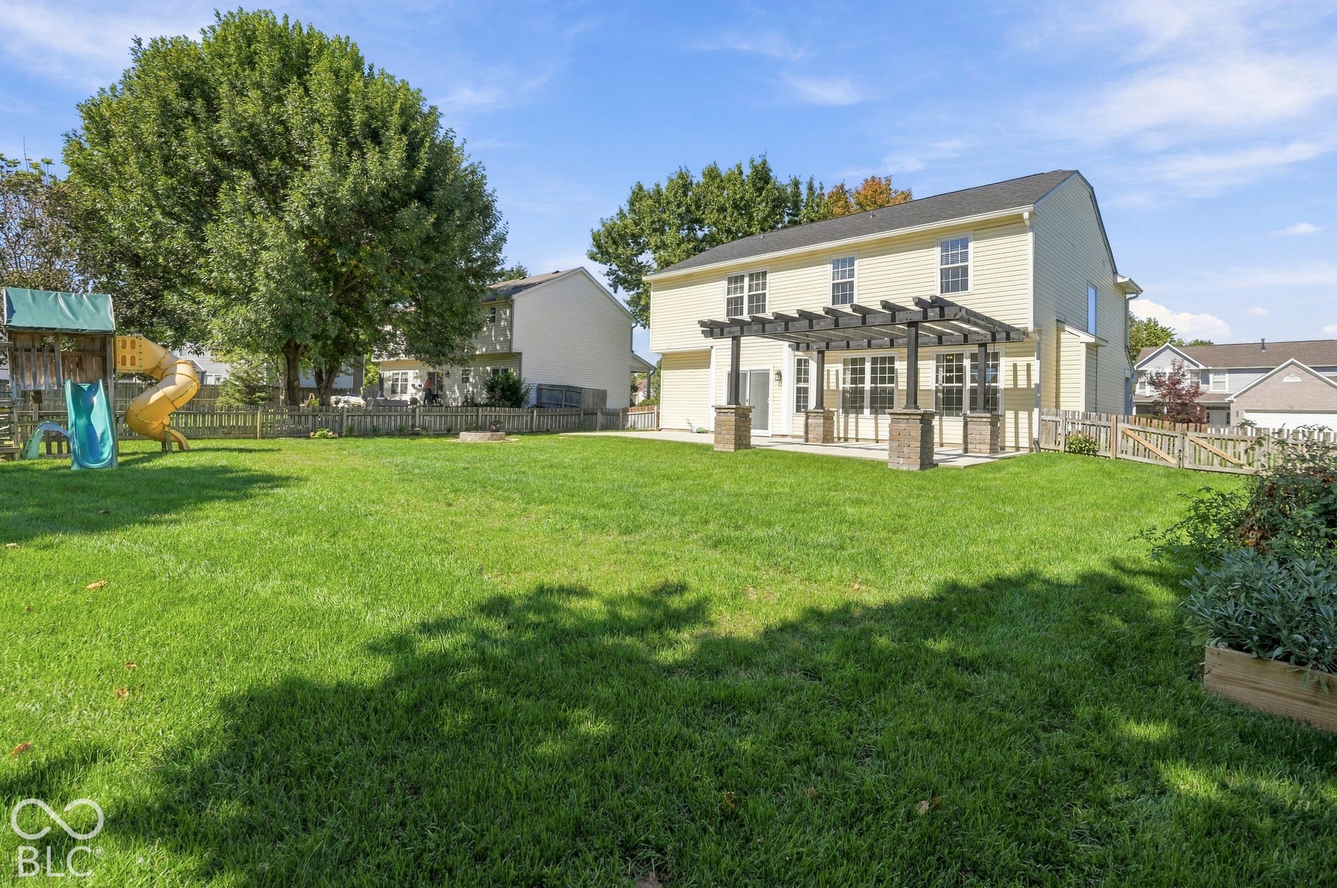 Expansive green lawn