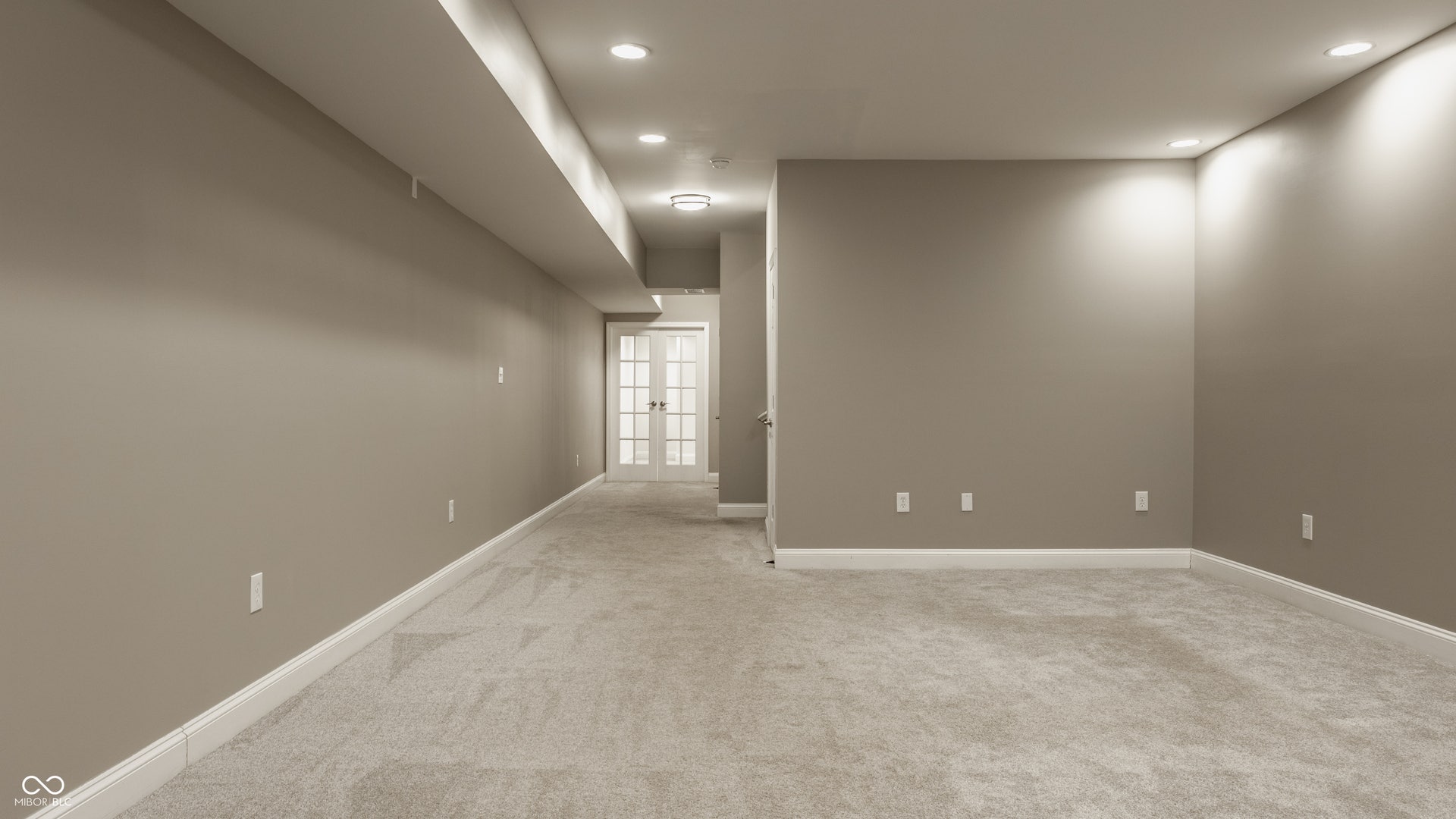 Basement living space.
