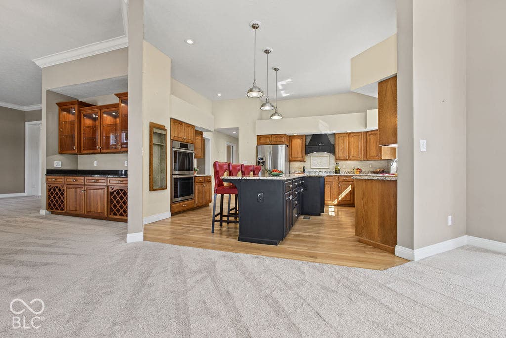 Family Room View Into Kitchen
