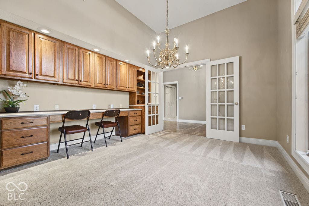 Wall of Built-In Cabinets and Desk