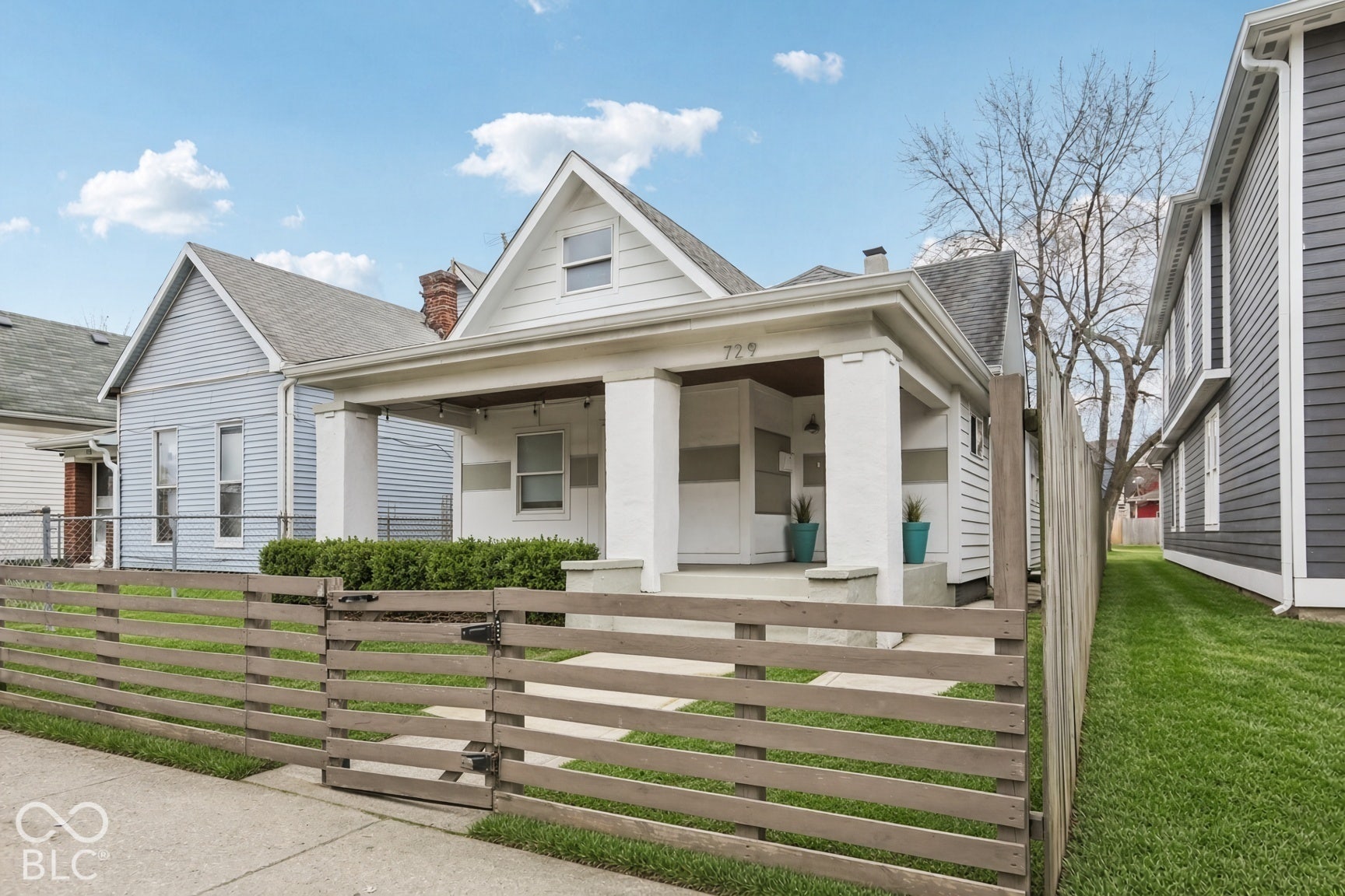 729 E Morris Street, Indianapolis, IN 46203 Front porch with substantial square columns