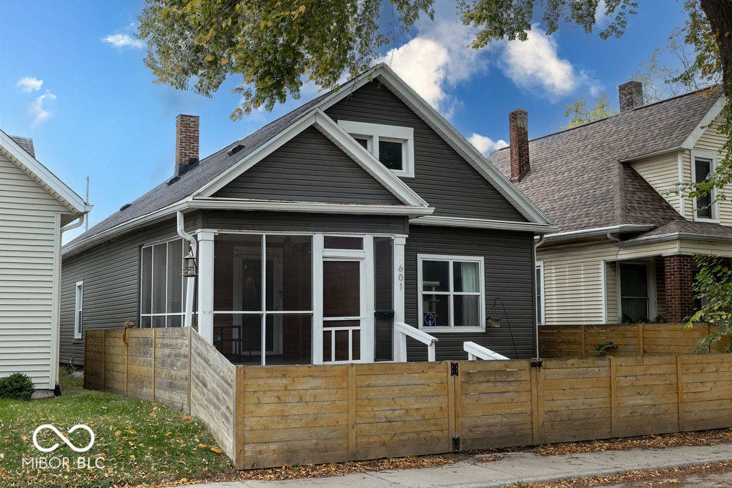 601 Cottage Avenue, Indianapolis, IN 46203 Screened in Front Porch and Fenced in yard
