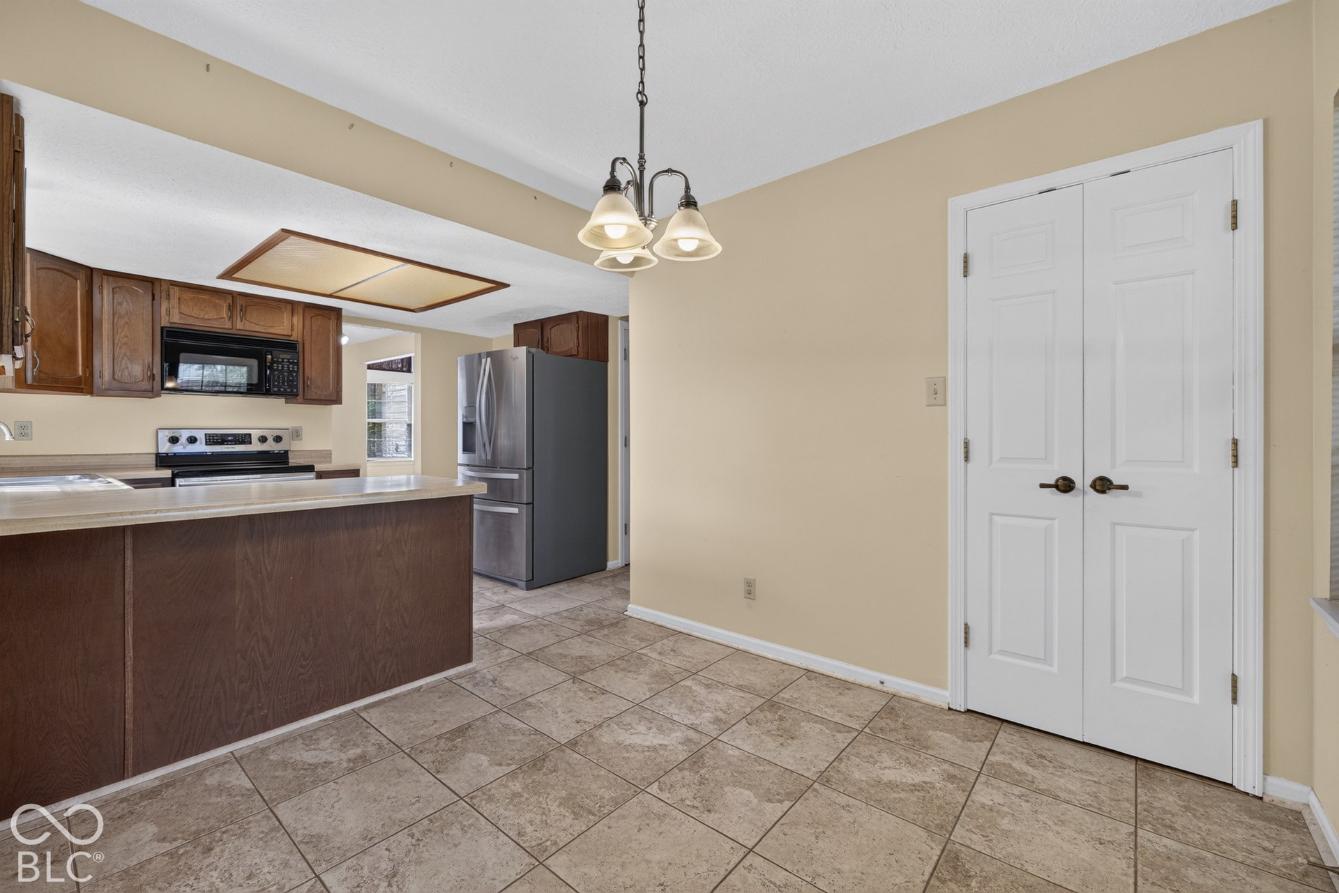Tile flooring throughout