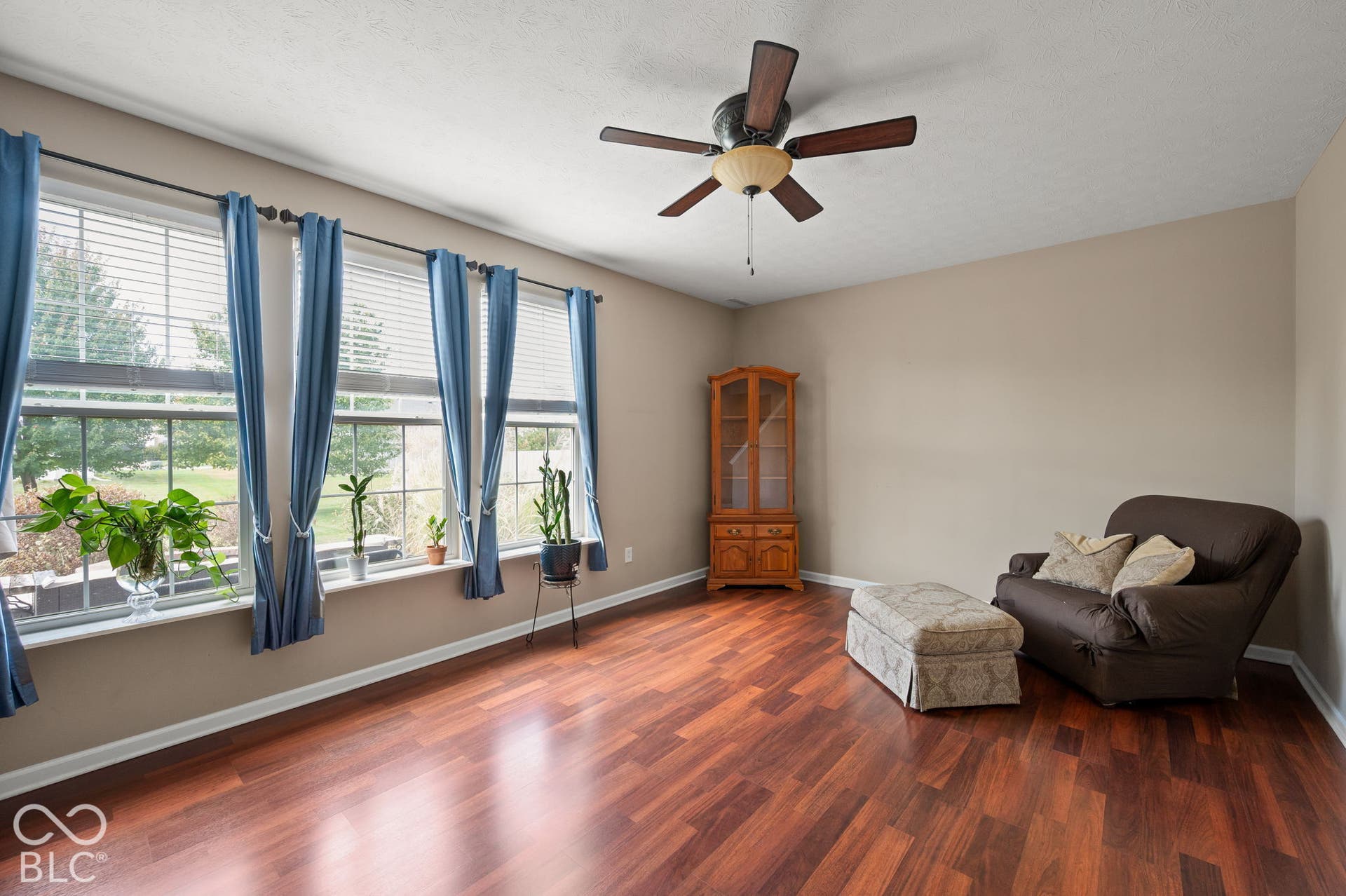 Wood-finish flooring throughout