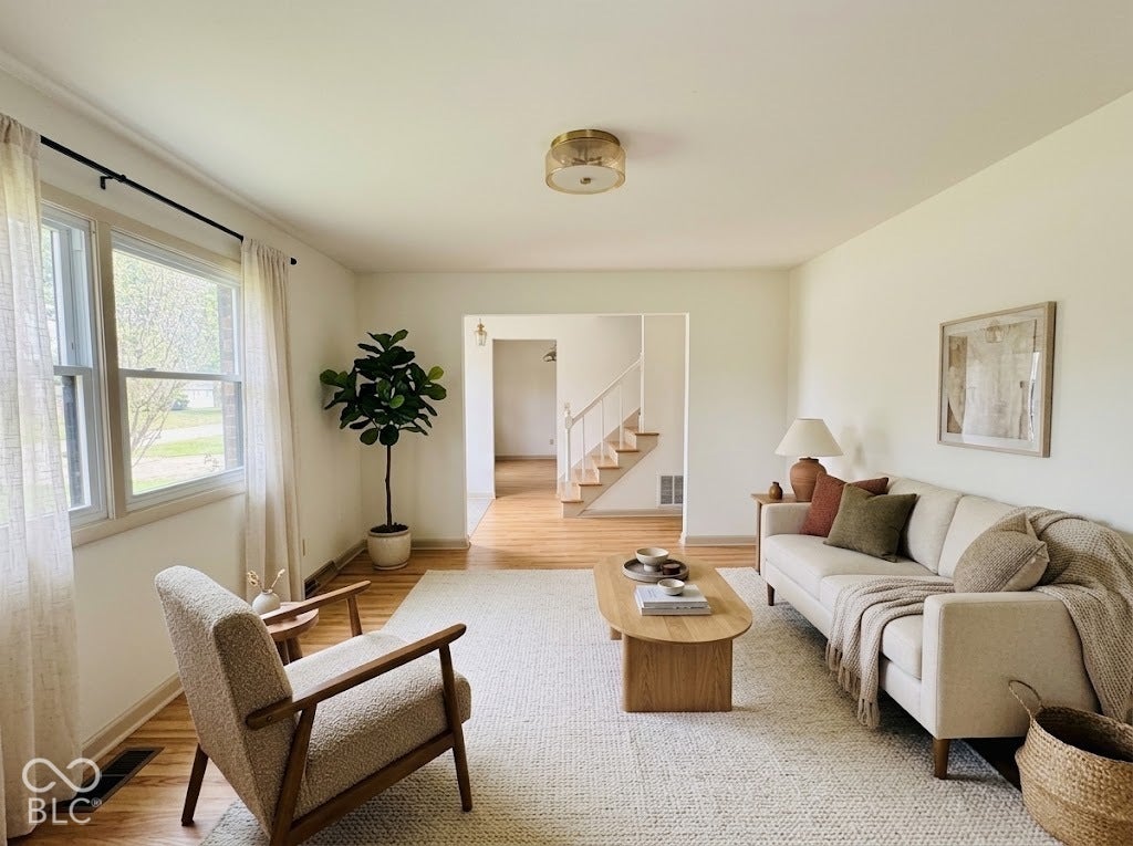 Virtually Altered - VIRTUALLY STAGED / CONCEPTUAL DESIGN: Illustration of potential finished space only. Property sold as-is; furnishings, fixtures, and finishes are not included. See preceding photo for actual current condition.
