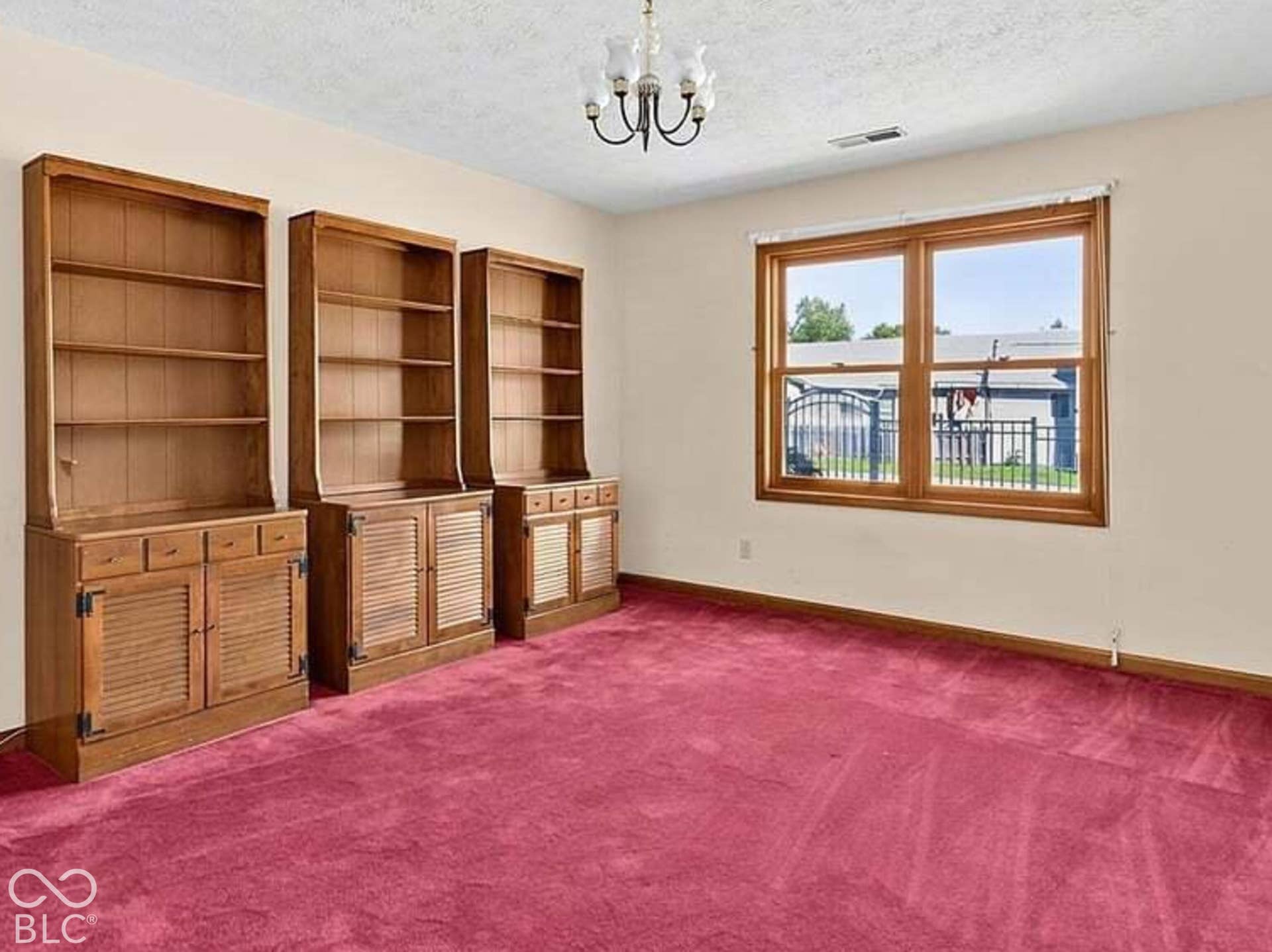 302 N Madison Street, Knightstown, IN 46148 Bedroom Two- Cabinets do not convey with sale of home