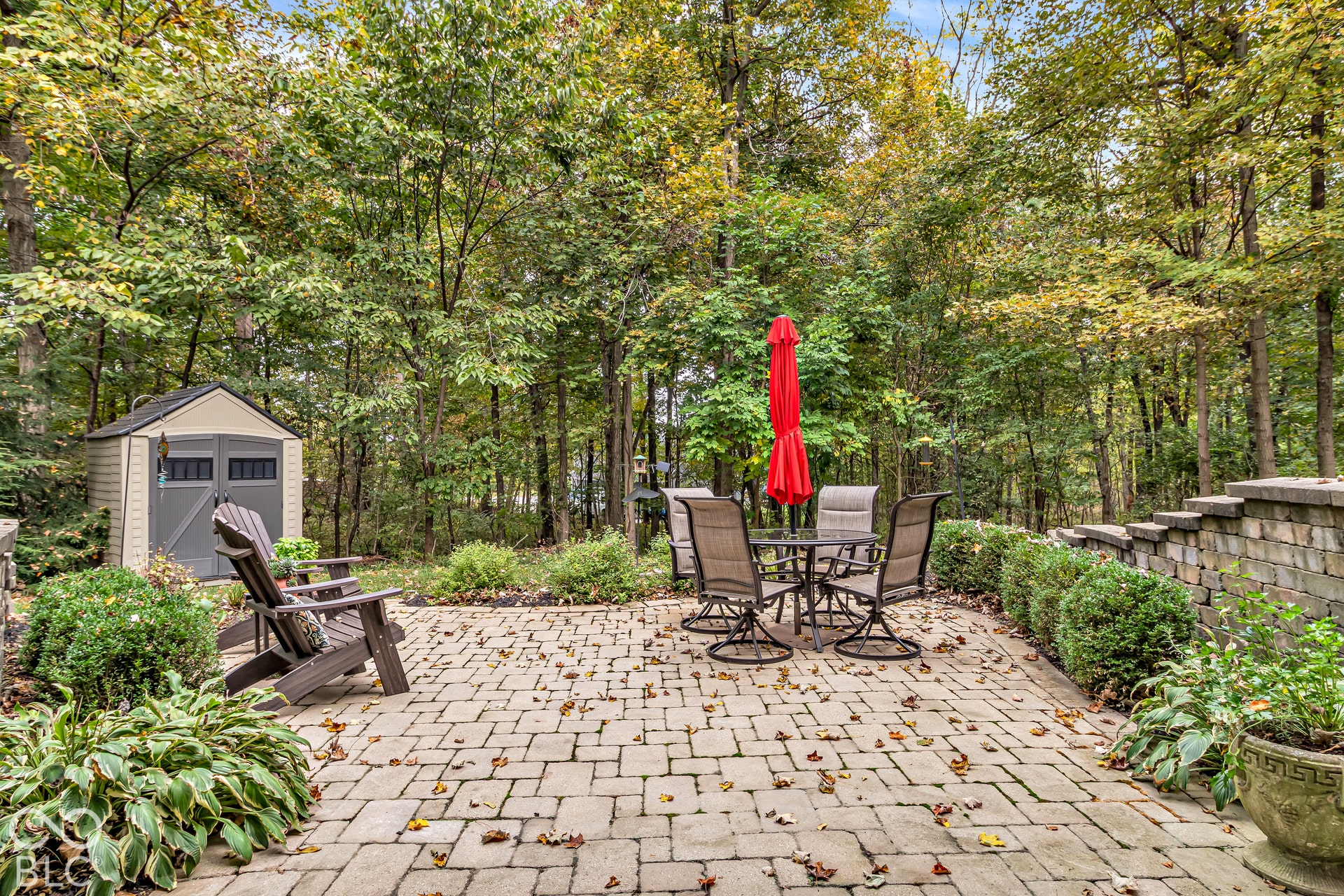 Paver patio out of the walk out basement