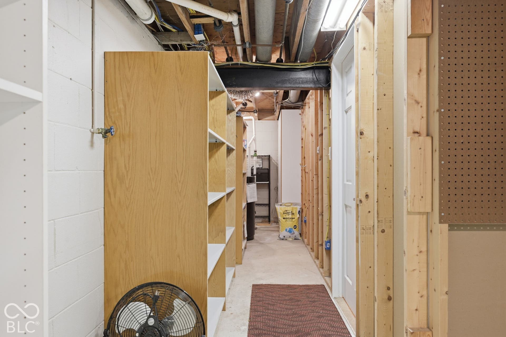 There is a larger store room in the basement as well