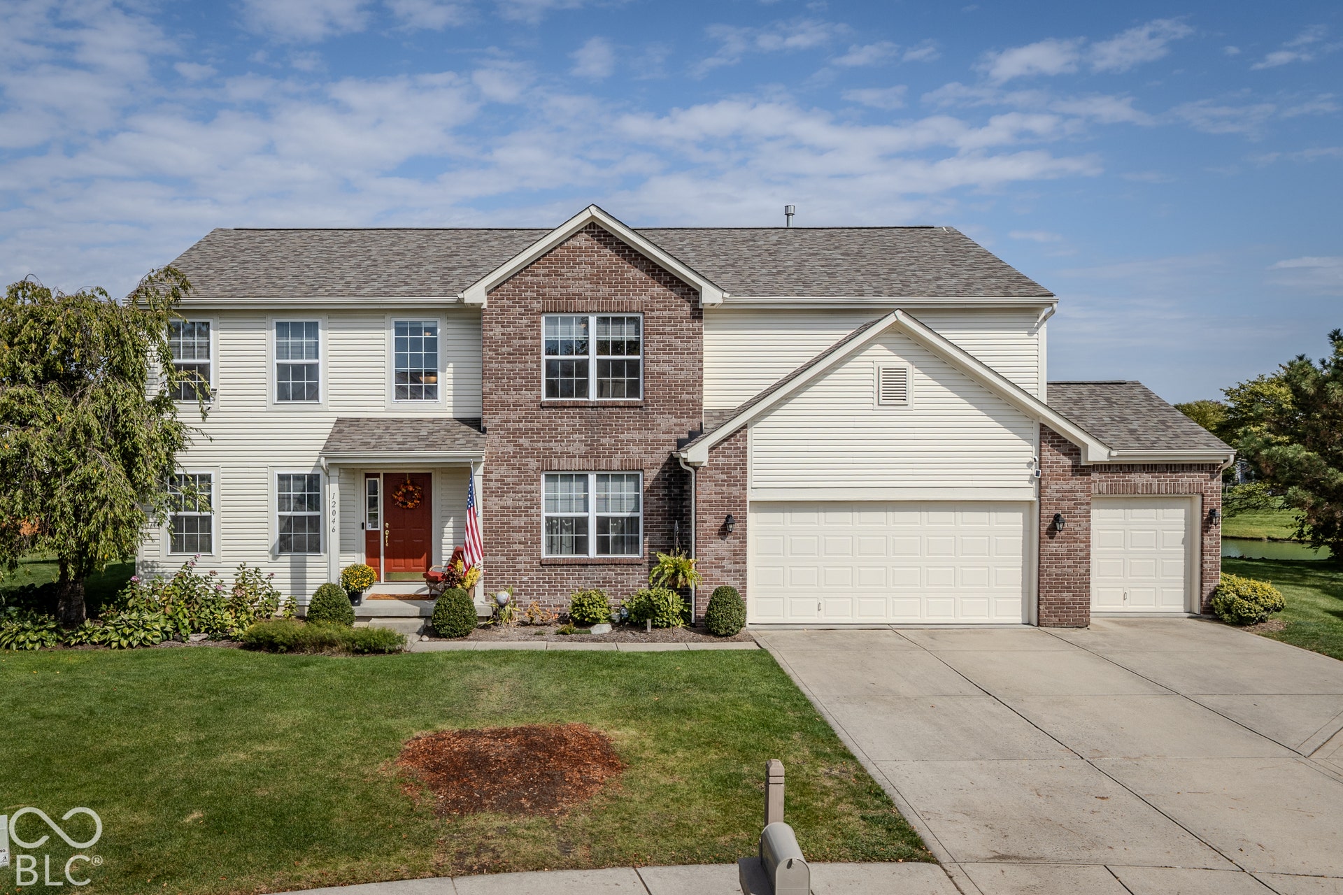 12046 Cowboys, Fishers, IN 46037 This two story home in sought after Bristols neighborhood is on a quiet cul-de-sac lot, overlooking a pond.
