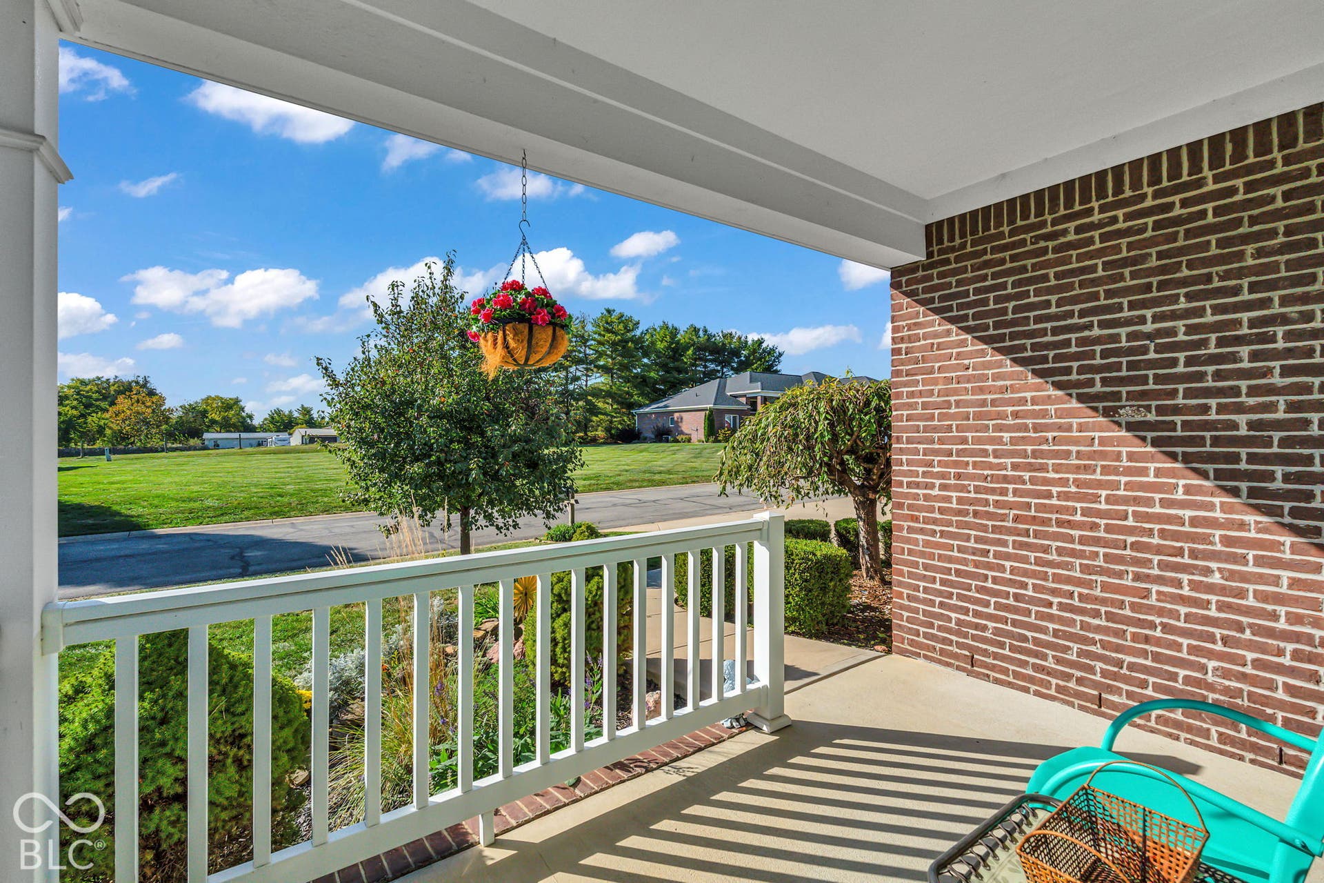 View from front covered-porch.