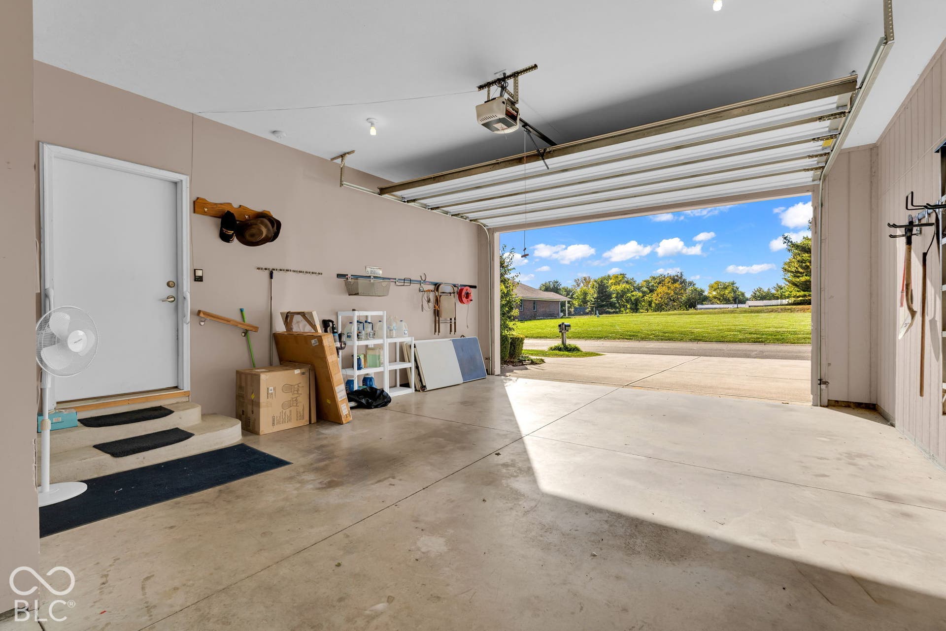 Door leading to the kitchen from the garage.