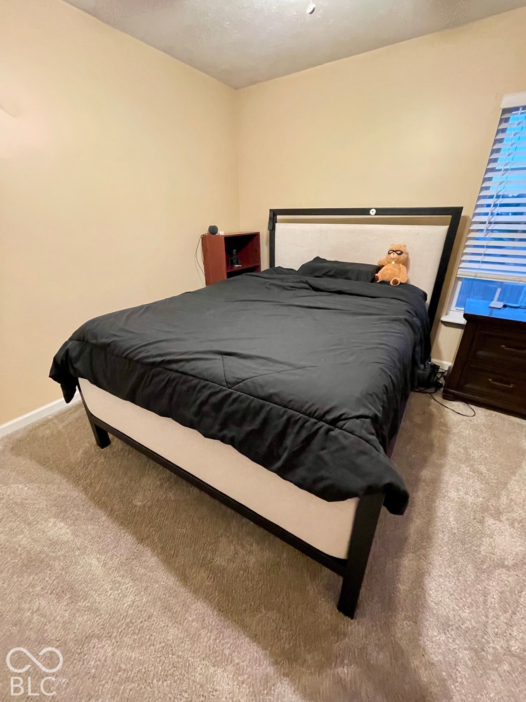 Carpeted flooring extending to light-toned walls...Bedroom #2